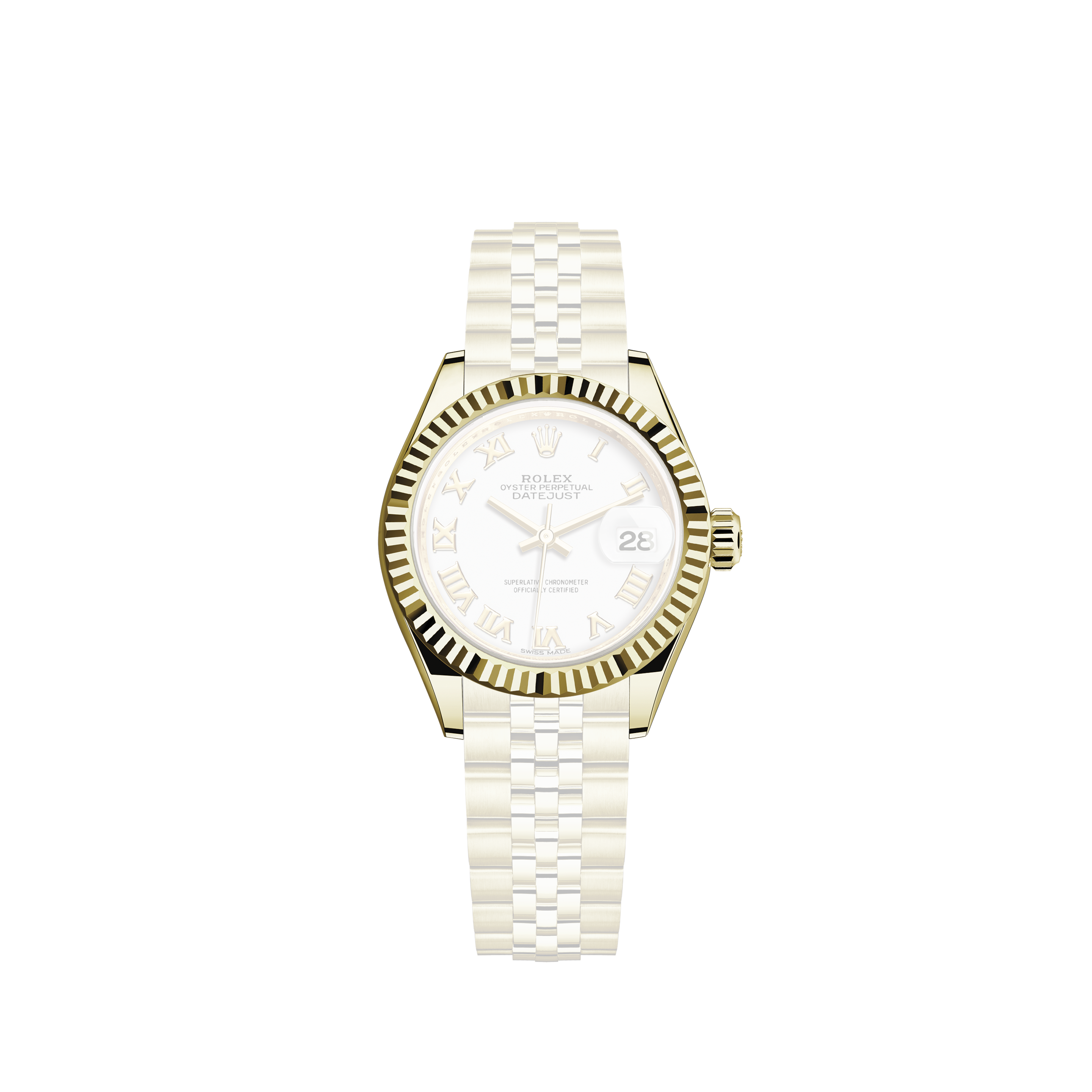 Rolex Day-Date 18k White Gold Tridor Gold President Champagne Men's Watch 18239