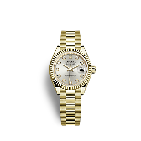  Rolex  Lady Datejust Jam tangan 18 Karat emas kuning 
