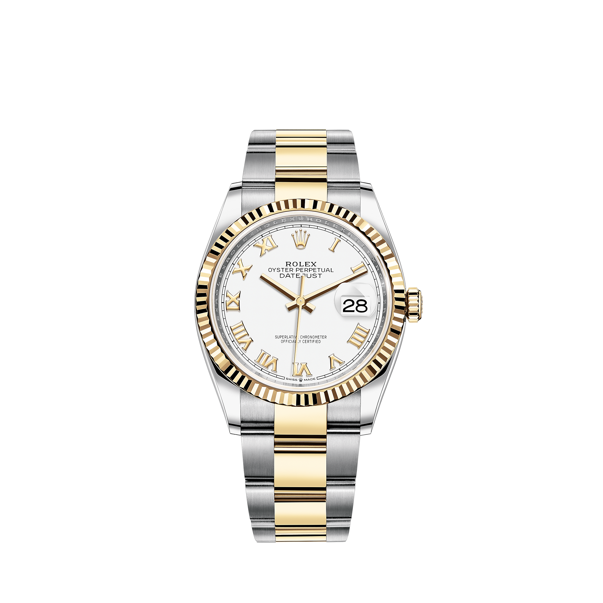 datejust 36 oystersteel and yellow gold