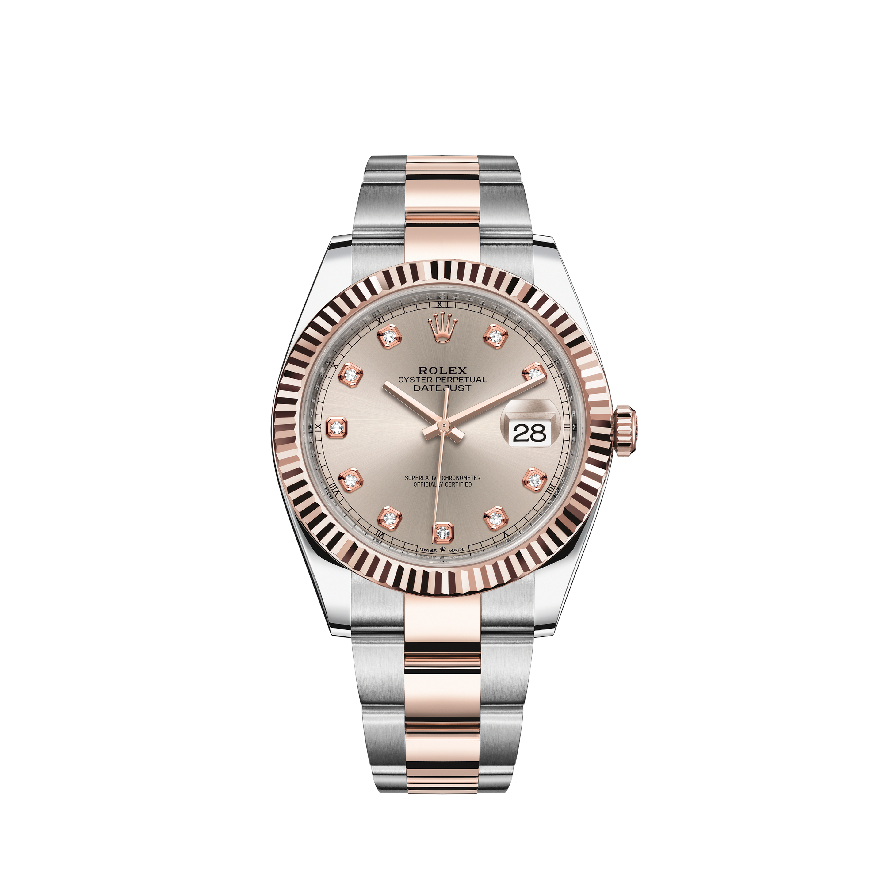 Rolex 36mm Datejust Classic White Color Dial with Diamond Numbers Two Tone Jubilee Watch 16013