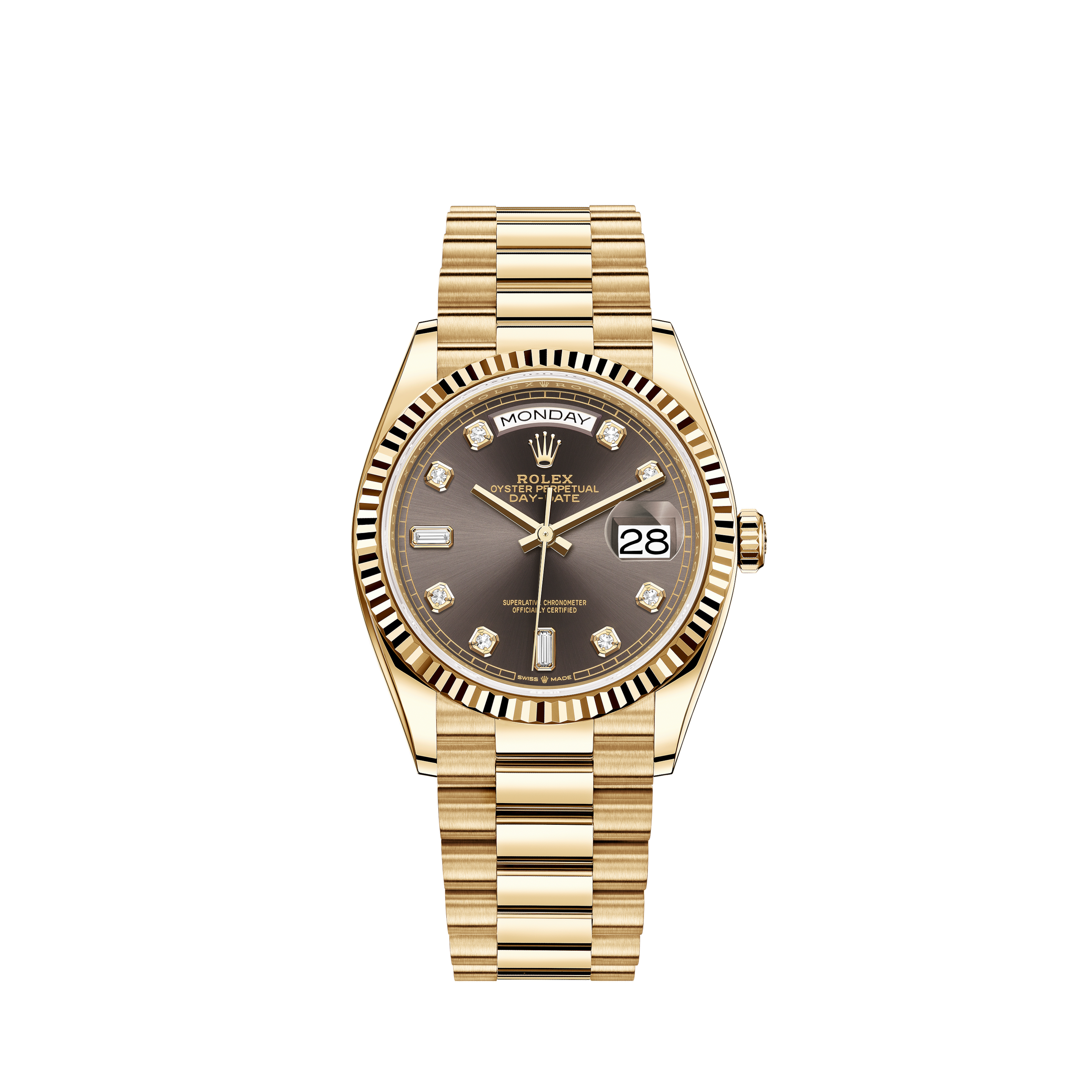 Rolex Datejust Steel Yellow Gold White Roman Dial Ladies Watch 69173