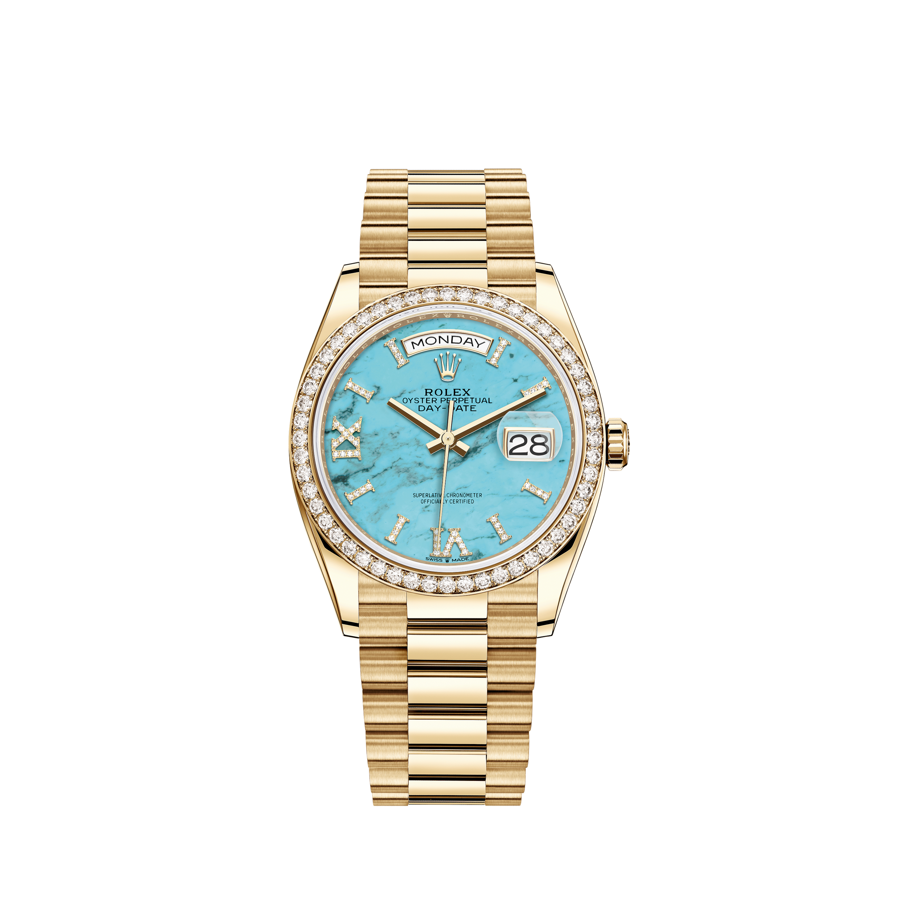 Rolex Mens Rolex Datejust Ruby Diamond 18k White Gold & Steel Quickset Watch 16014
