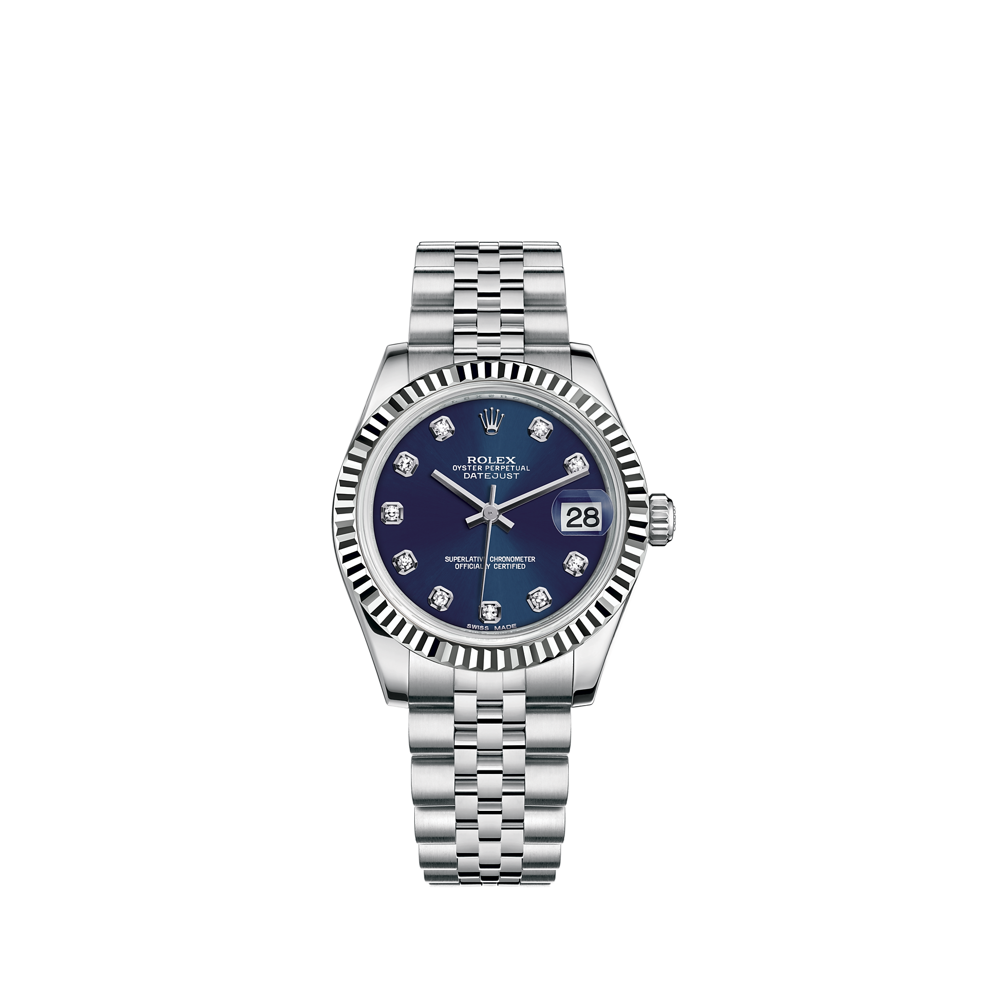 rolex datejust 36 oystersteel and white gold