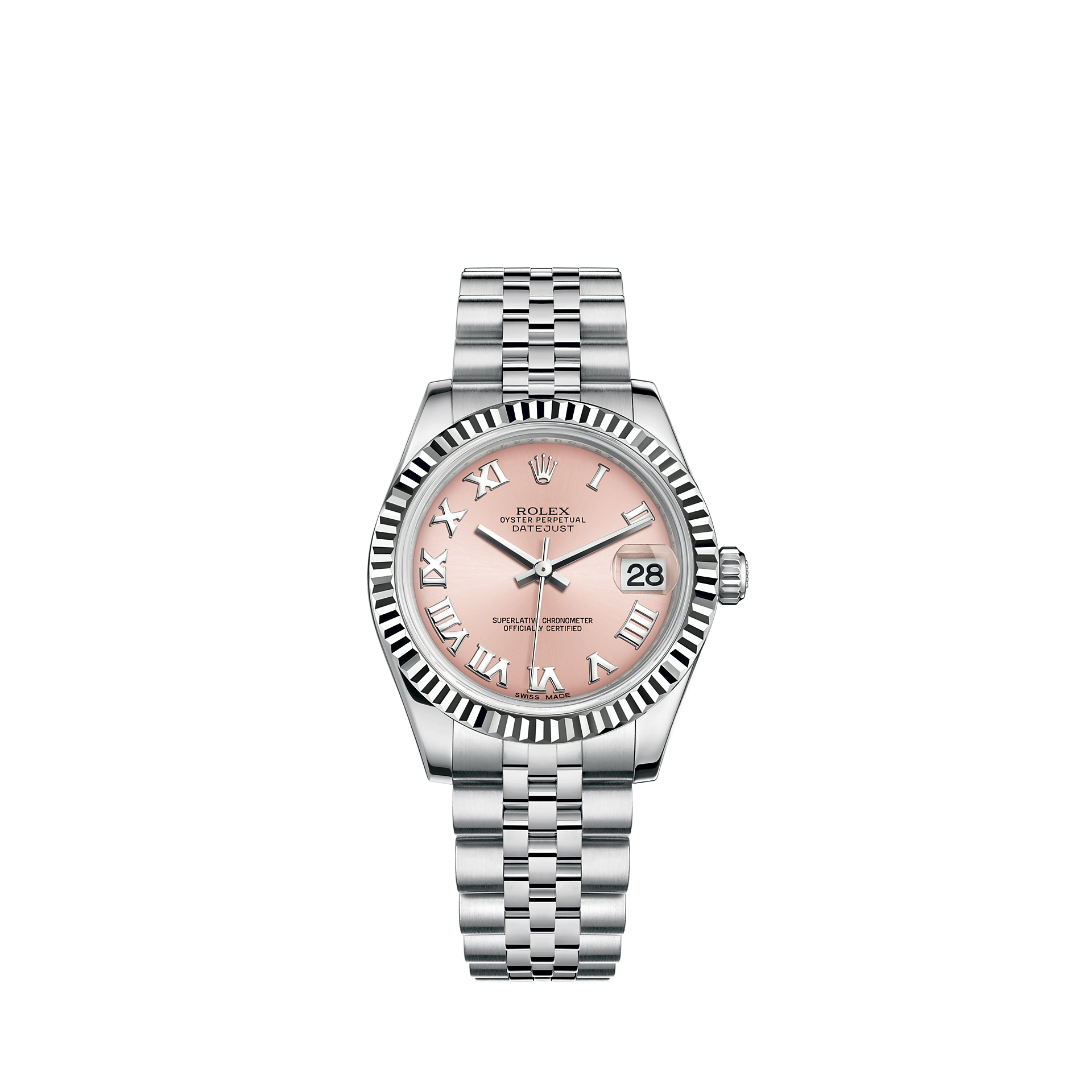 Rolex Datejust 31 Watch: White Rolesor - combination of Oystersteel and 18 ct white gold