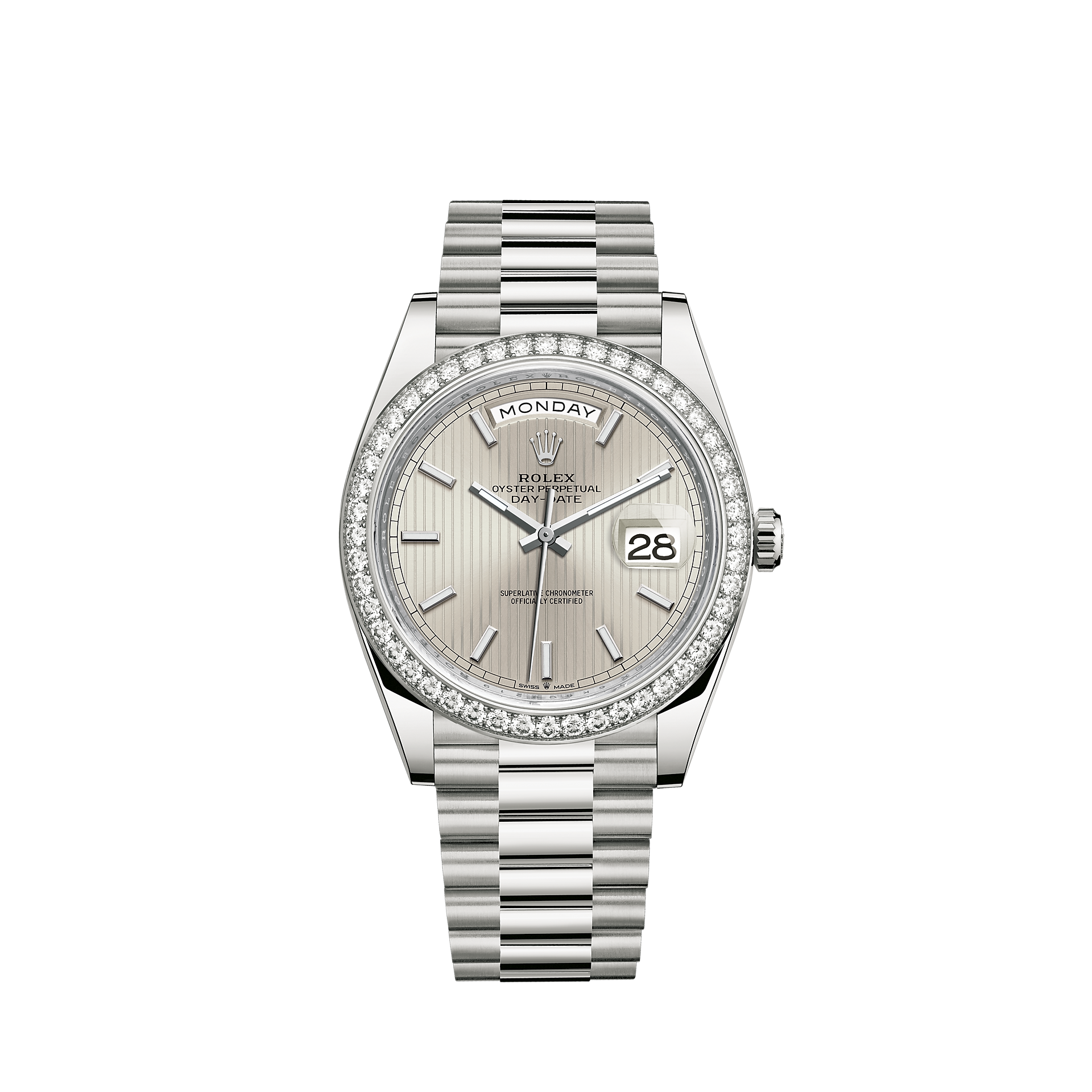 Jam tangan Rolex  Day Date 40 Emas putih 18 karat 