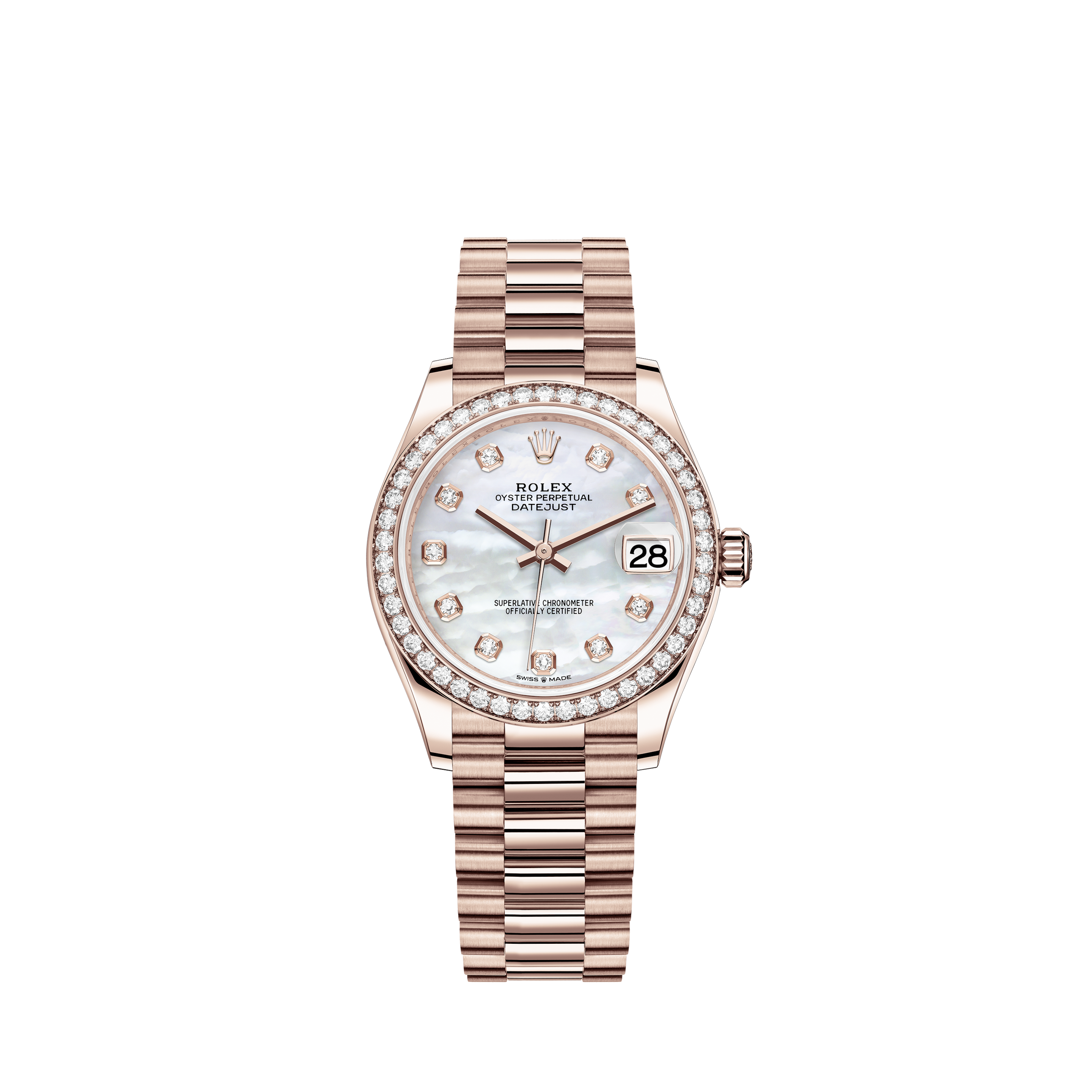 Rolex Mens Datejust 16233 White Diamond Dial 18k Yellow Gold & Steel Watch