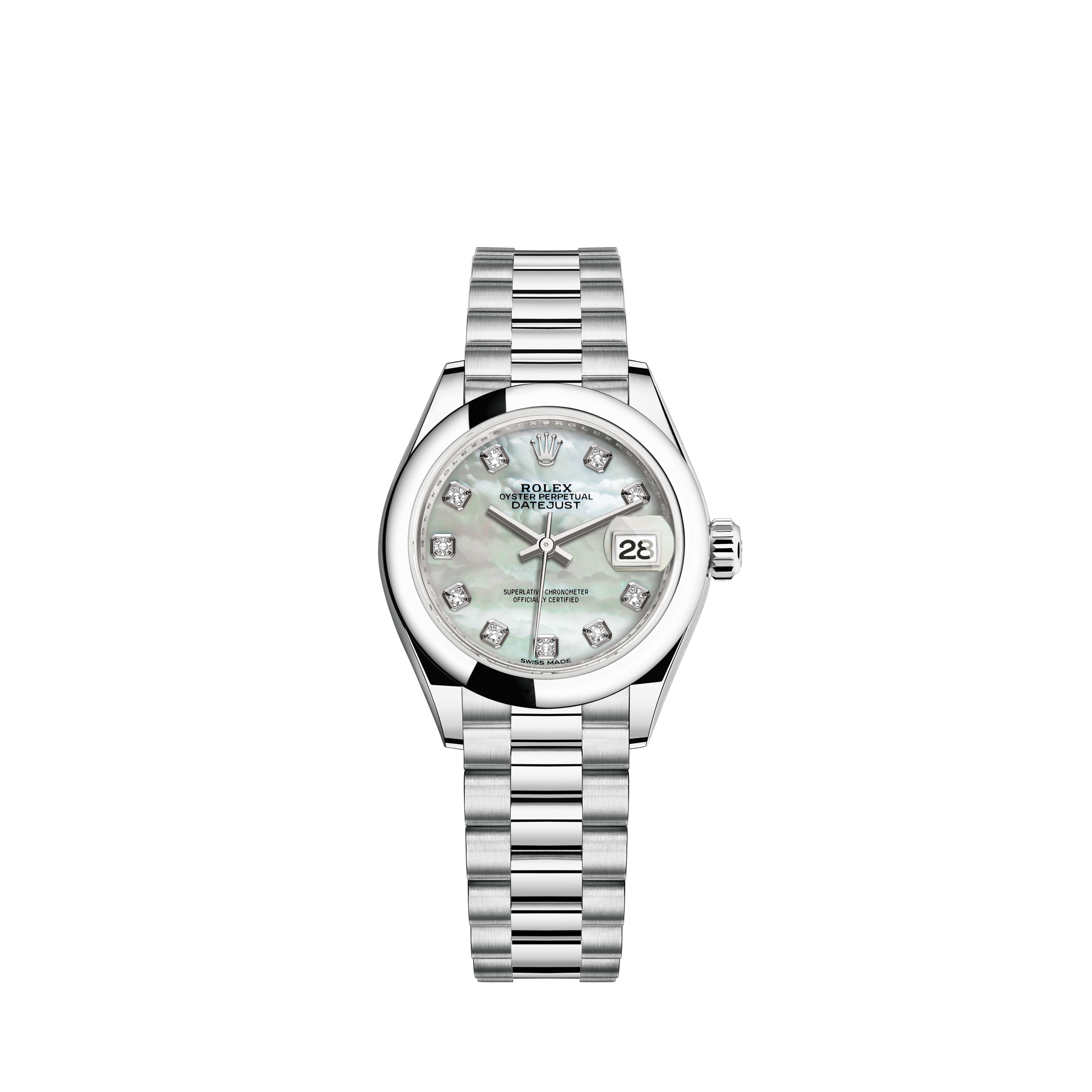 Rolex Lady-Datejust 26 Champagne Roman Numeral Dial Watch 179163