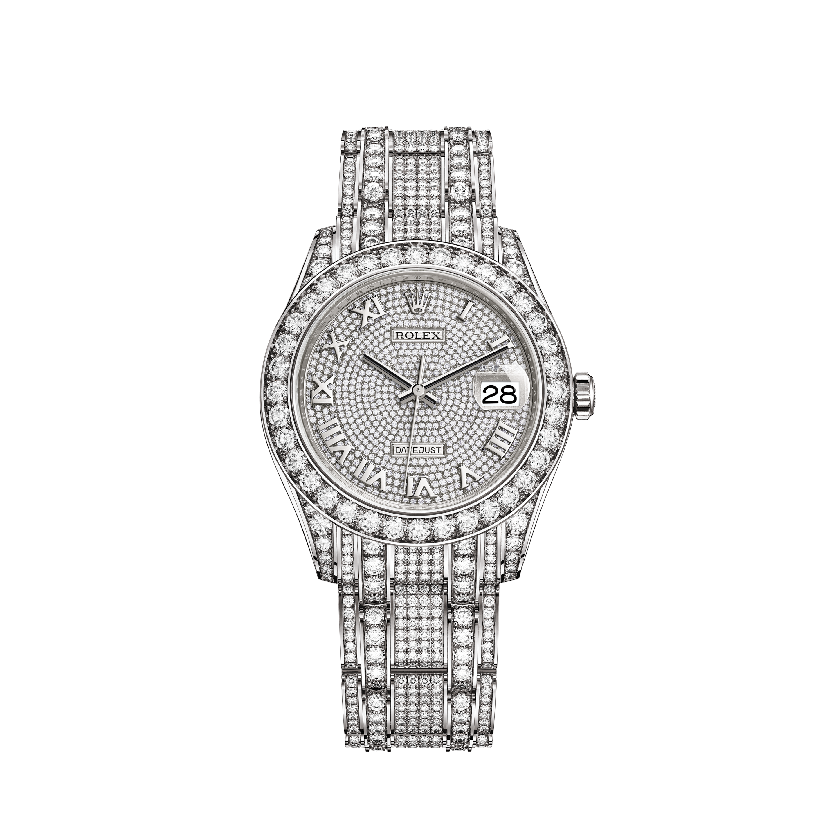 Rolex Datejust 26mm Tahitian MOP Diamond Dial Baguette + Diamond Bezel/Lugs/Side Bracelet 69173