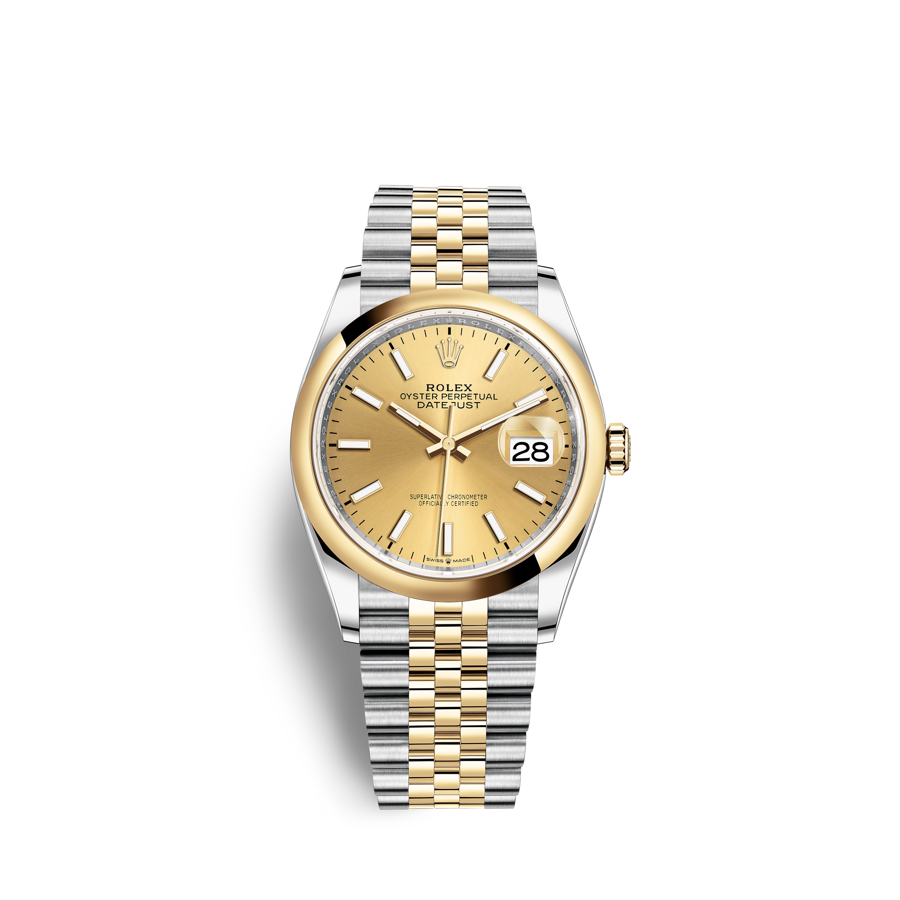 rolex datejust 36 steel and gold