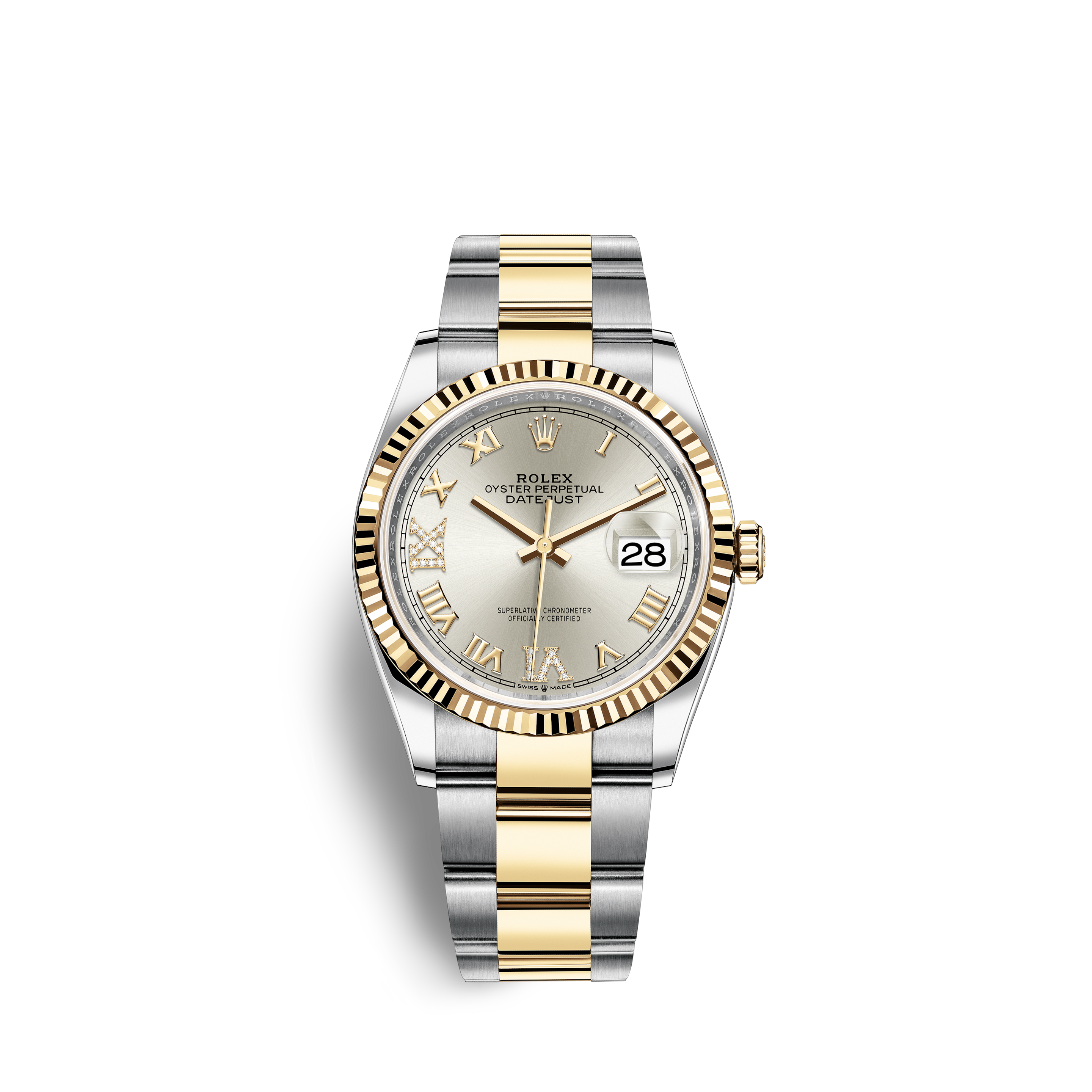 rolex ladies two tone oyster perpetual