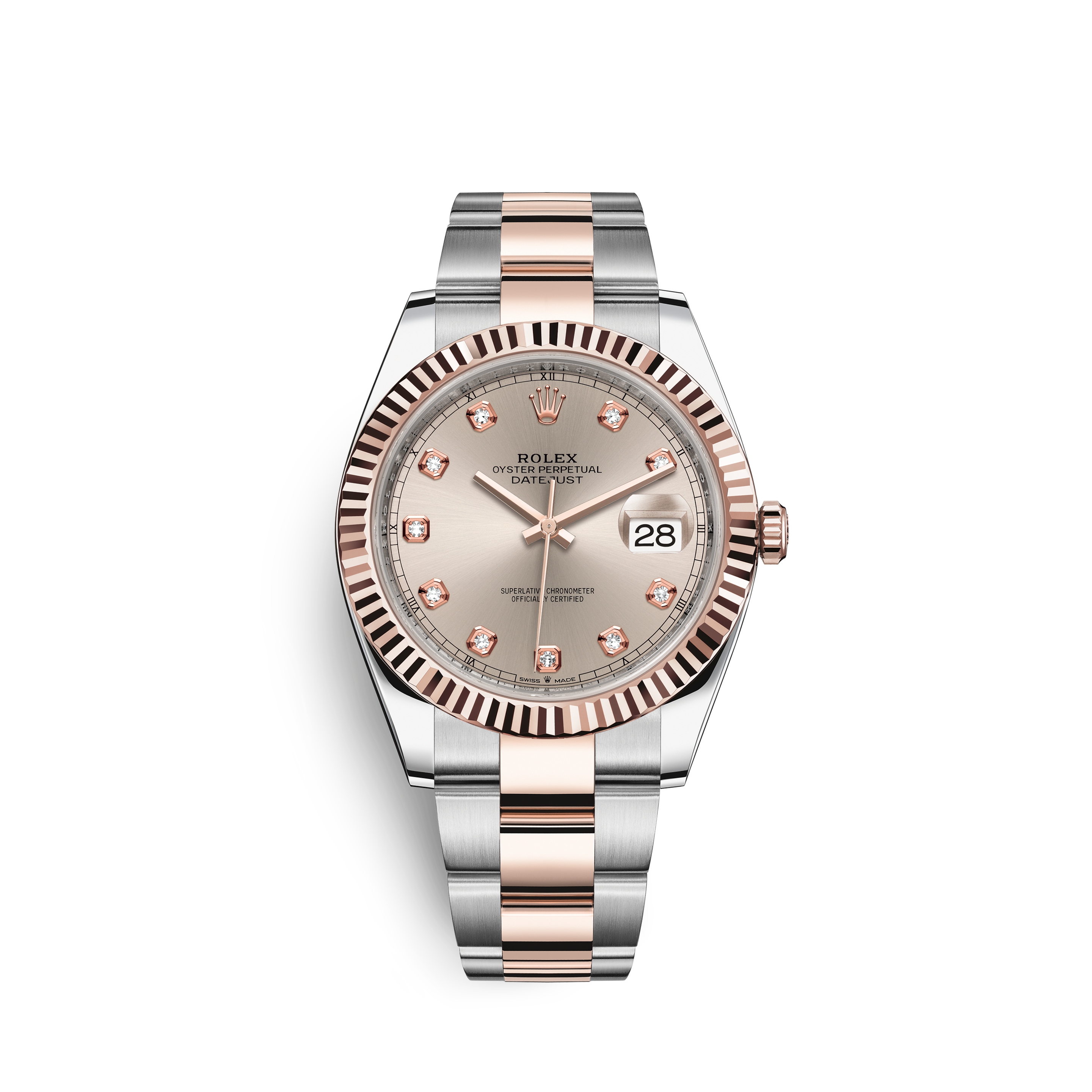 rose gold and steel rolex