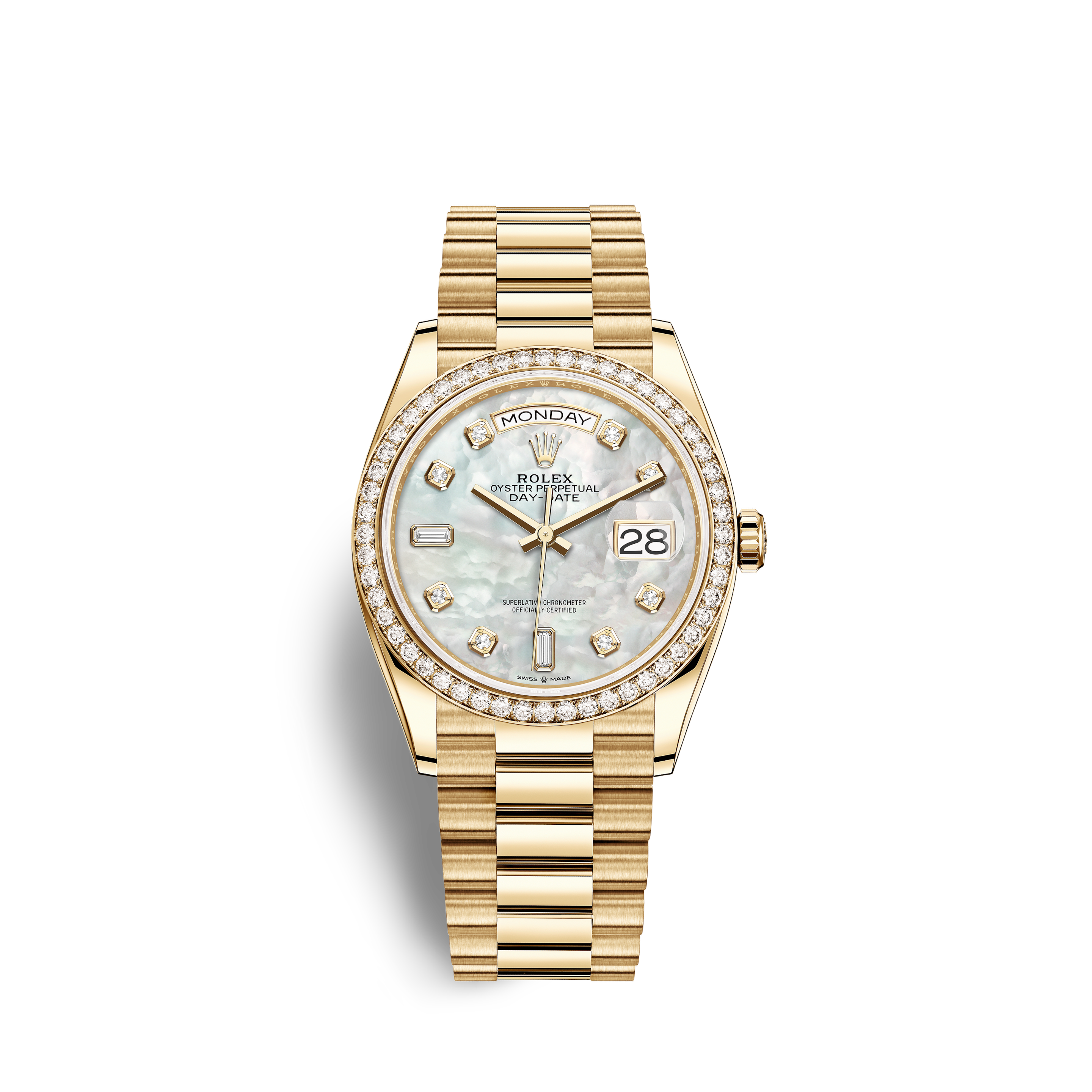 rolex white gold and diamond watch