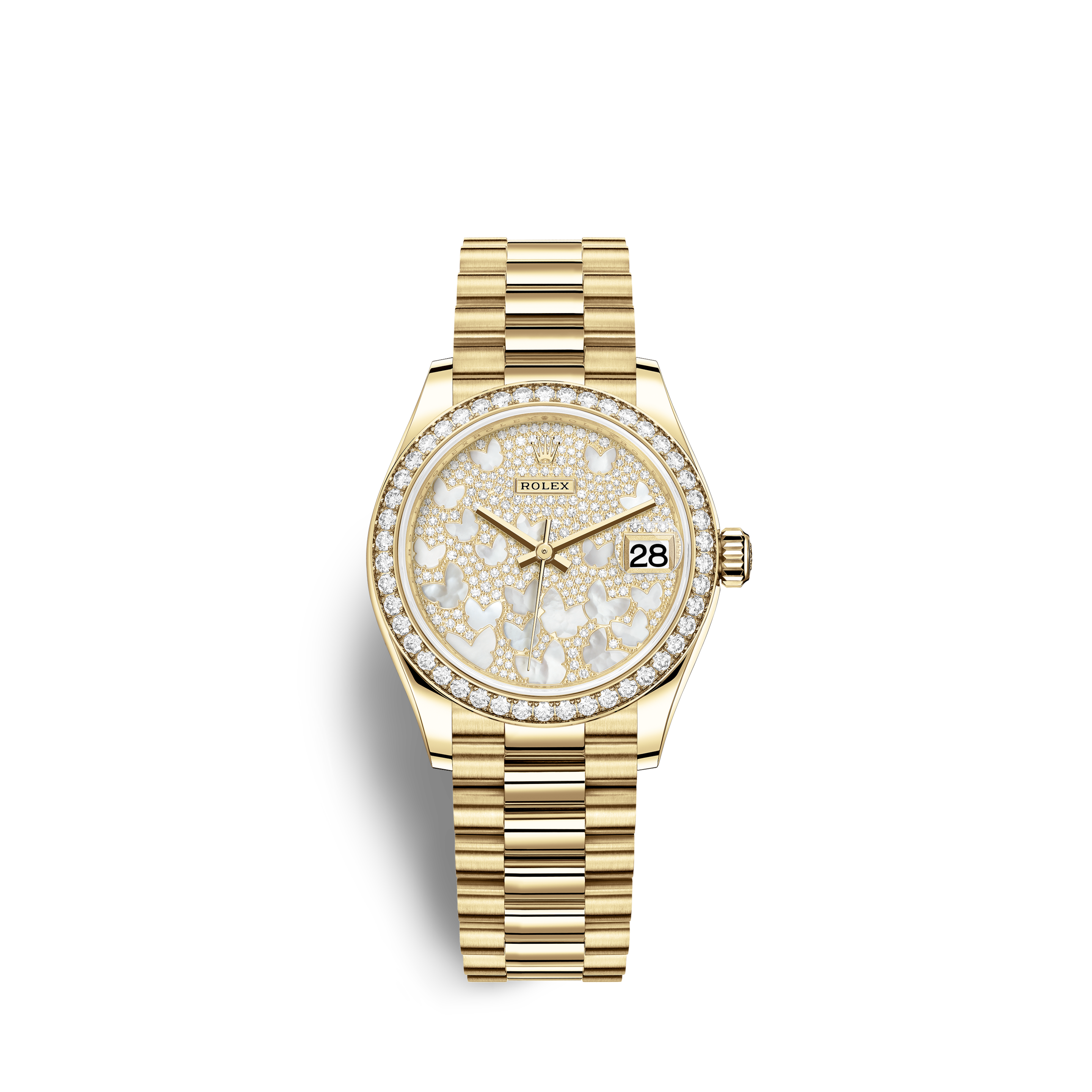 rolex gold and diamond watch