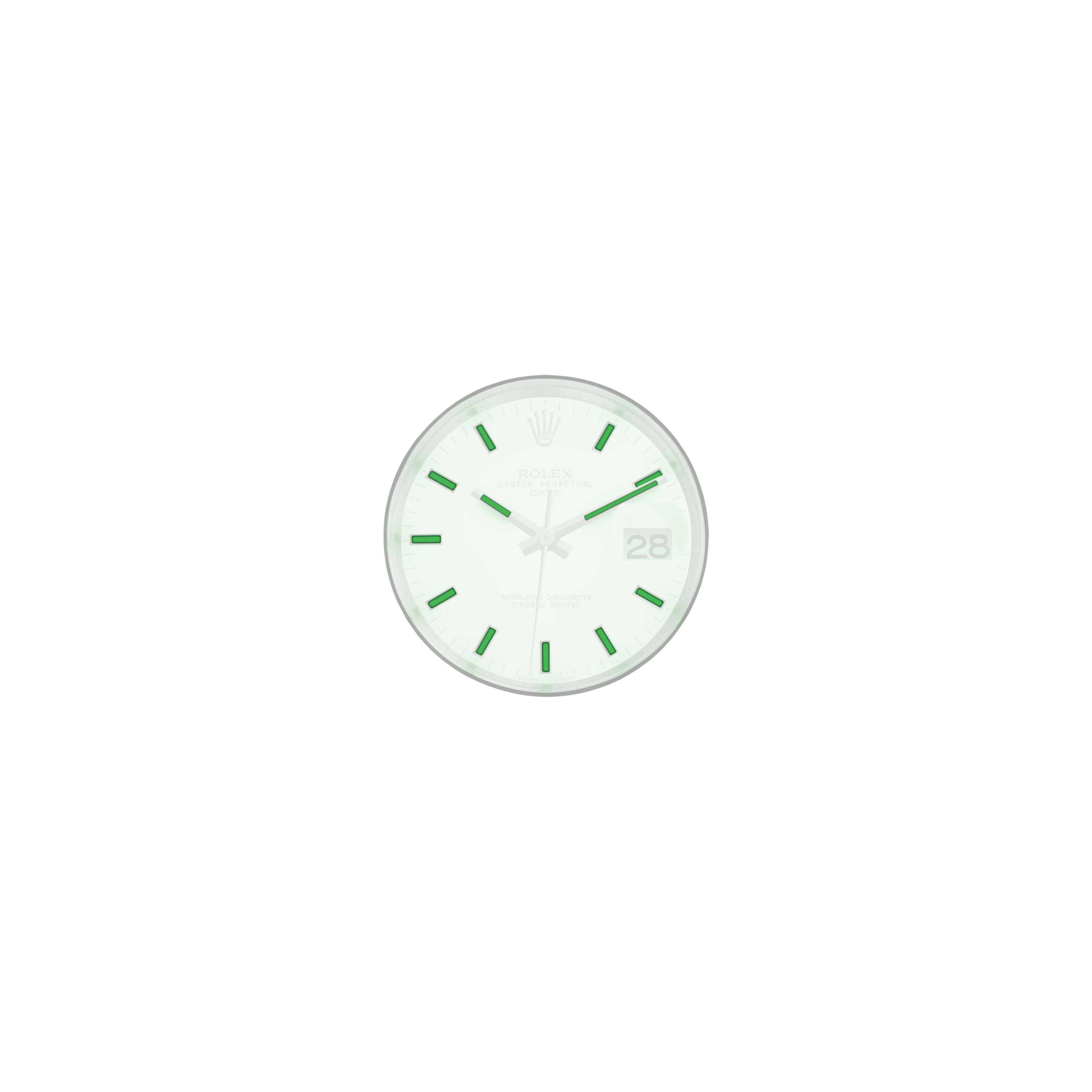 Rolex Datejust 16233 Green Vignette Diamond Dial Diamond Bezel 36mm Watch