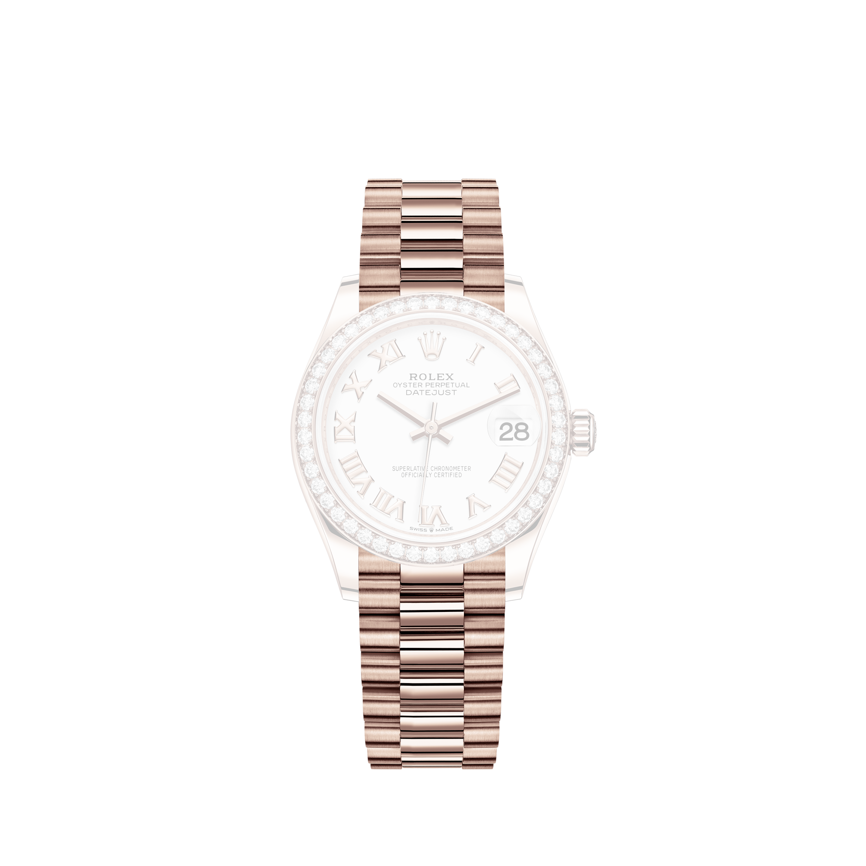 Rolex Ladies Datejust Steel & Gold Watch 69173 White Dial