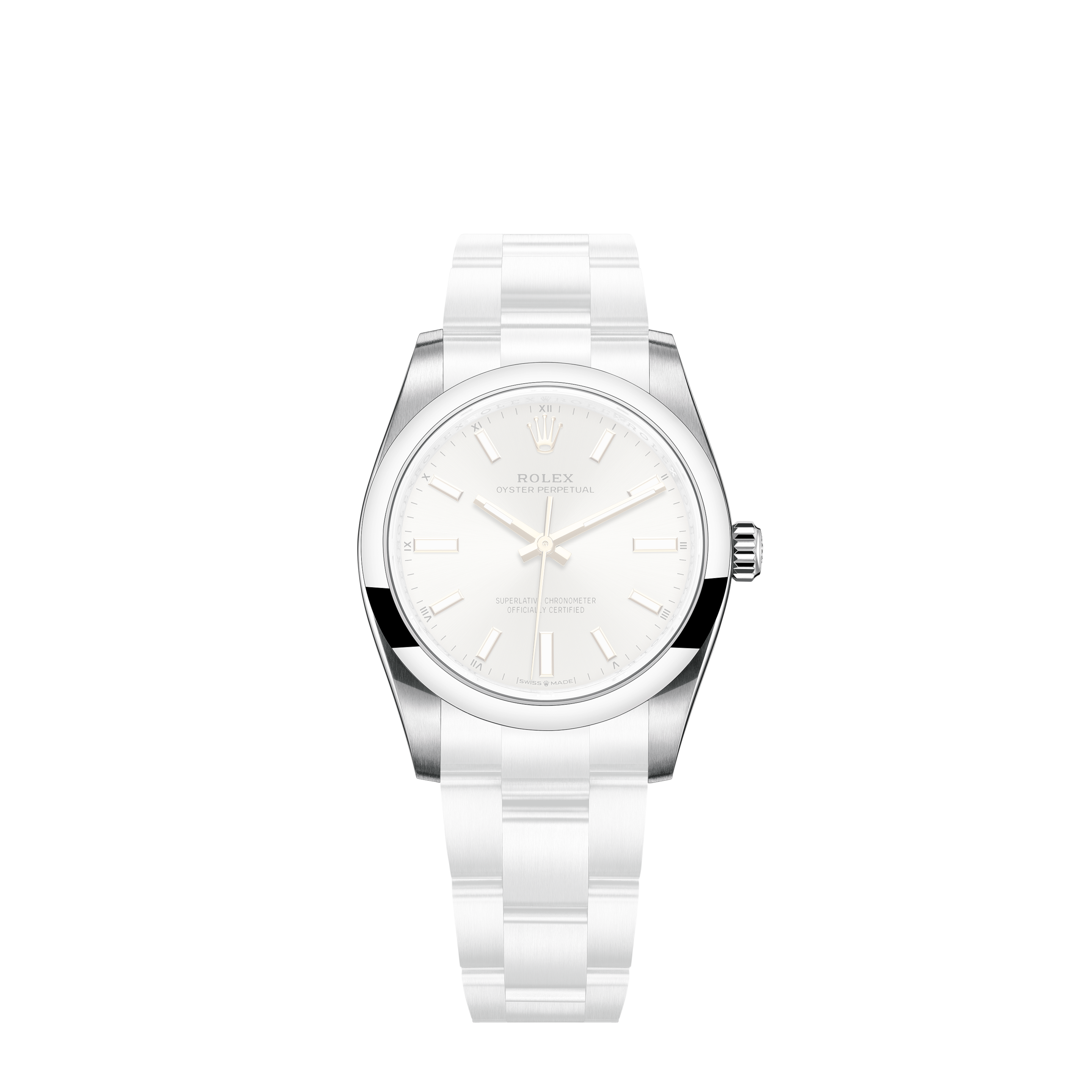 Rolex Oyster Perpetual 24 Argento Oyster 76080 Silver Lining