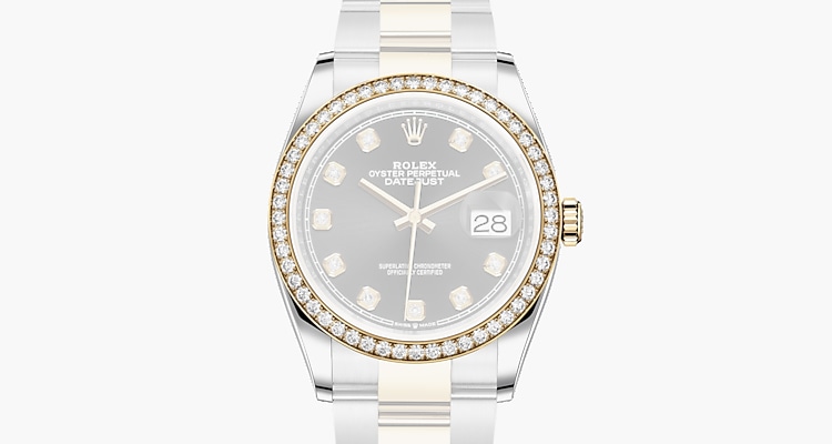 datejust 36 oystersteel and yellow gold