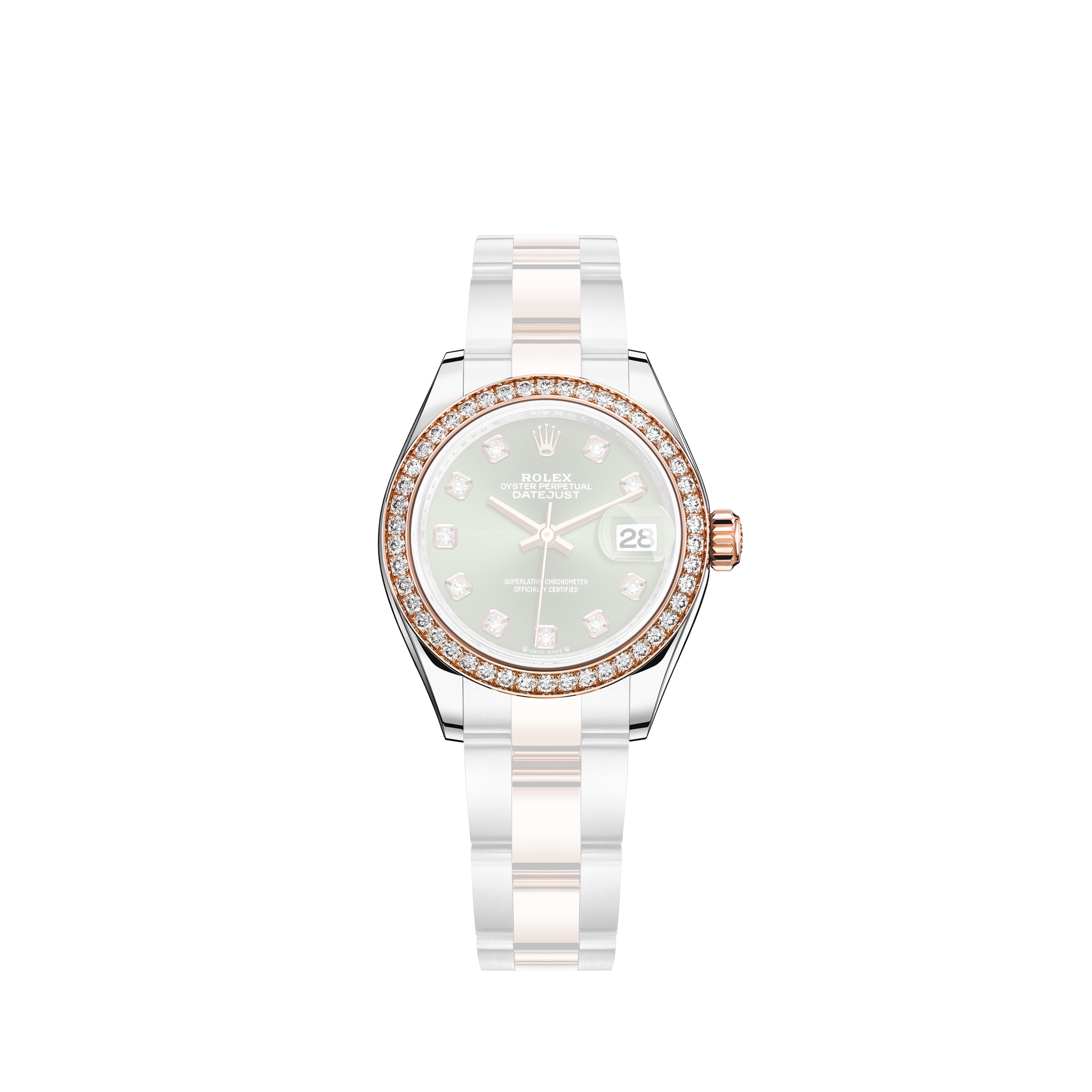 Rolex 36mm Datejust Black Mother Of Pearl Dial with Diamond Numbers & Shoulders 16030