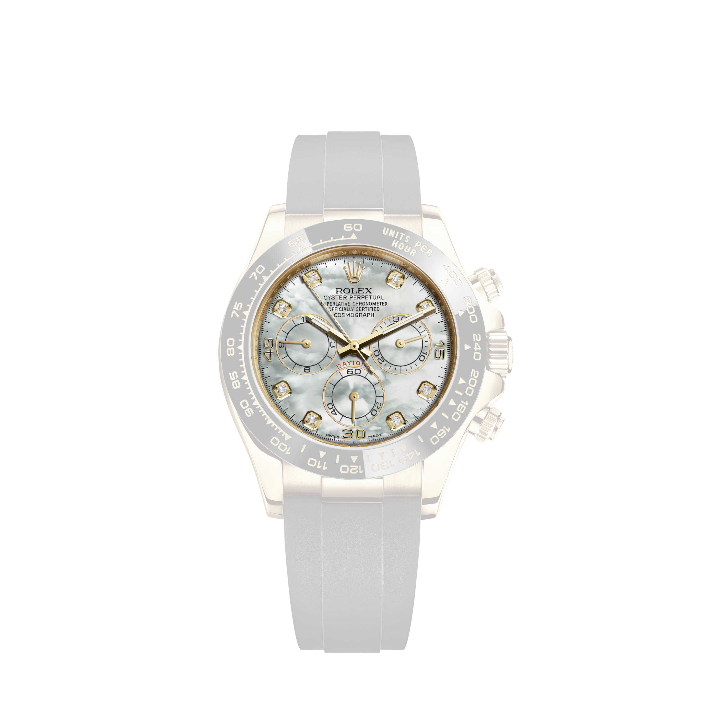 Rolex Daytona Oysterflex Everose Gold, chocolate Arabic dial on rubber strap 116515