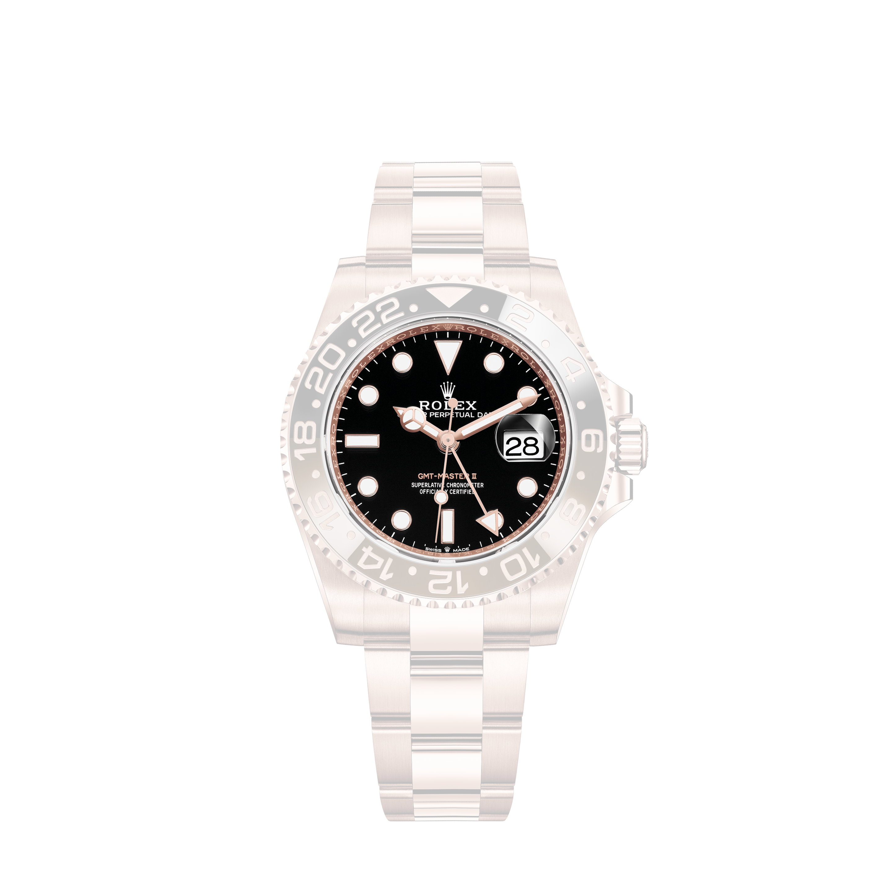 Rolex 41mm Datejust Rose Gold 126331 Custom White DiamondRolex Rare Ceramic GMT Master Stick Dial V-Series Full Set