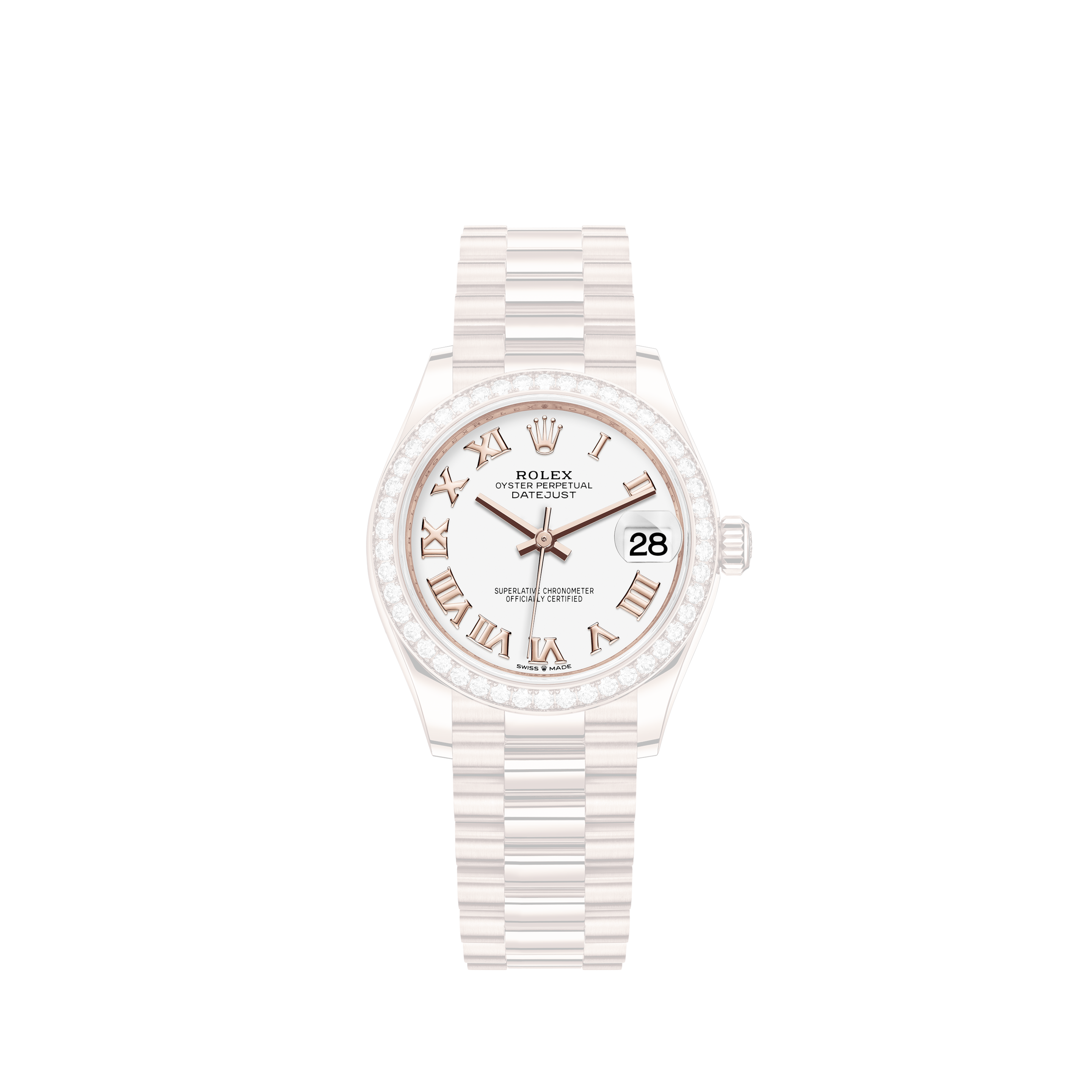 Rolex Datejust 36MM Steel Watch with 3.05Ct Diamond Bezel/White Pearl Dial
