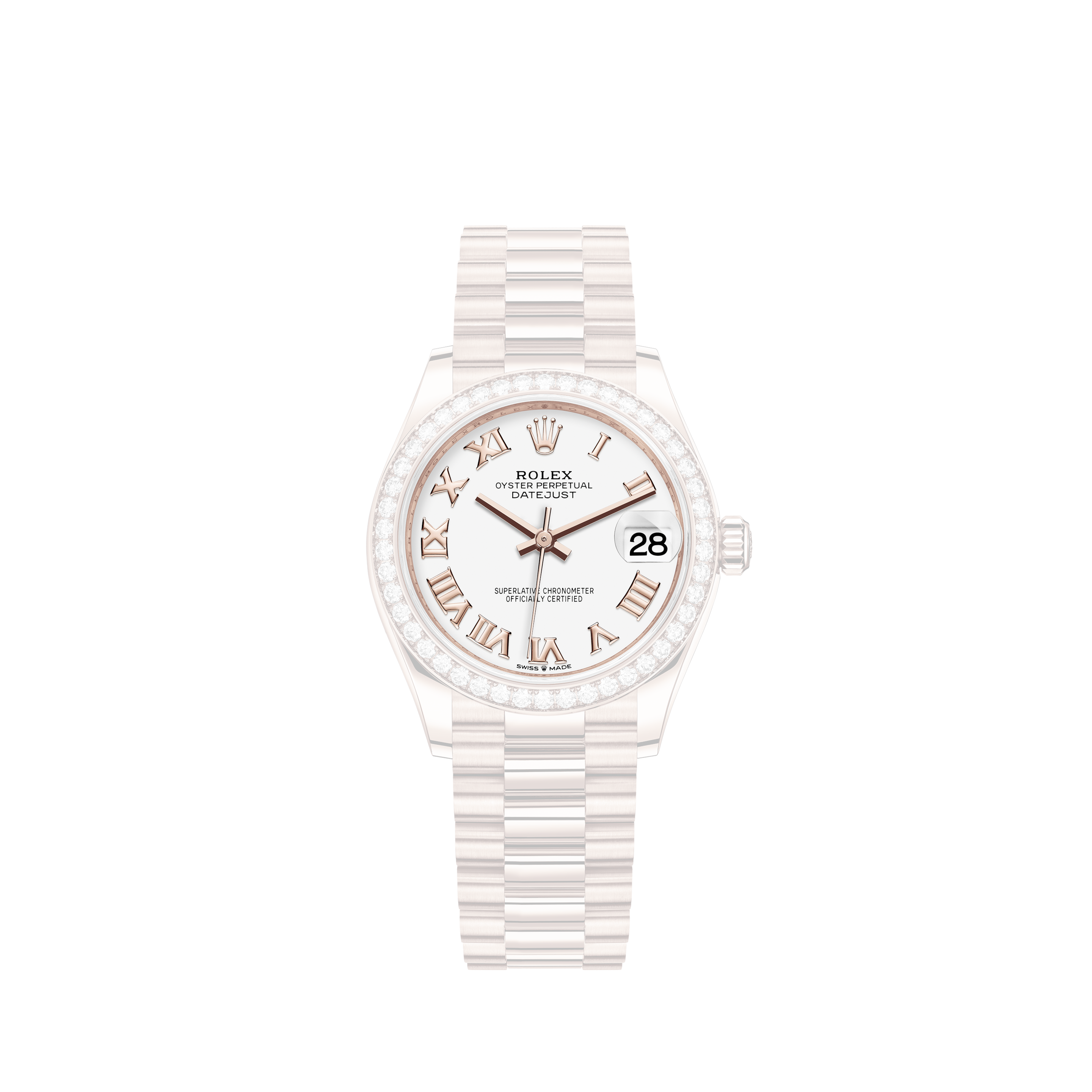 Rolex Datejust 36mm Stainless Steel and Rose Gold 126281RBR White Index Oyster