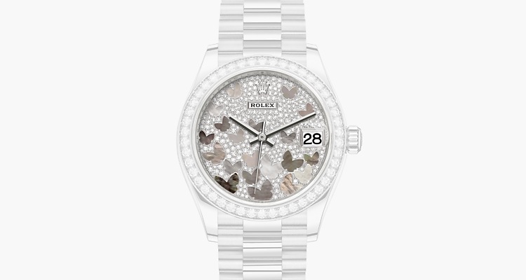  Rolex  Datejust 31 Jam  tangan 18 karat emas putih 