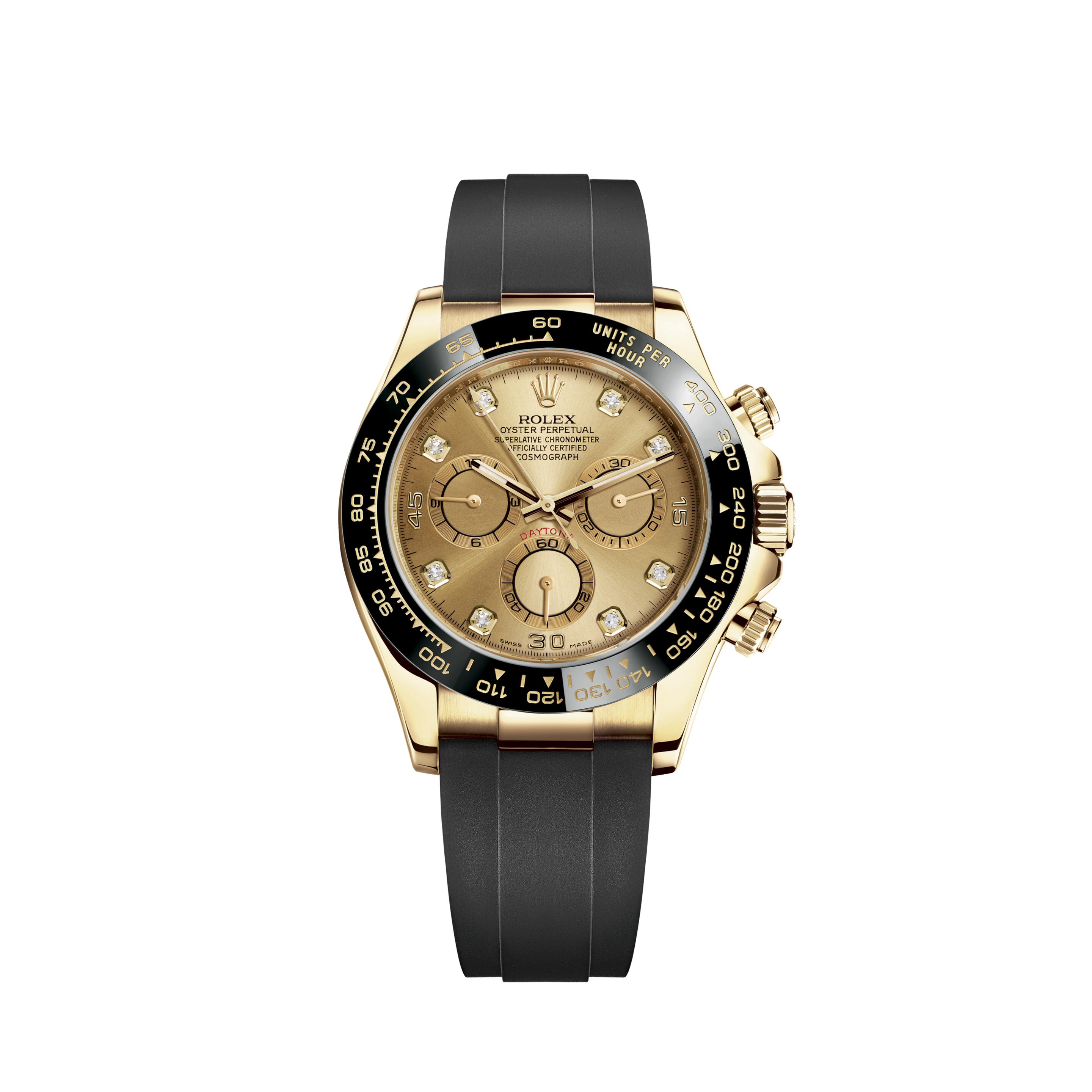 rolex diamond daytona golden watch