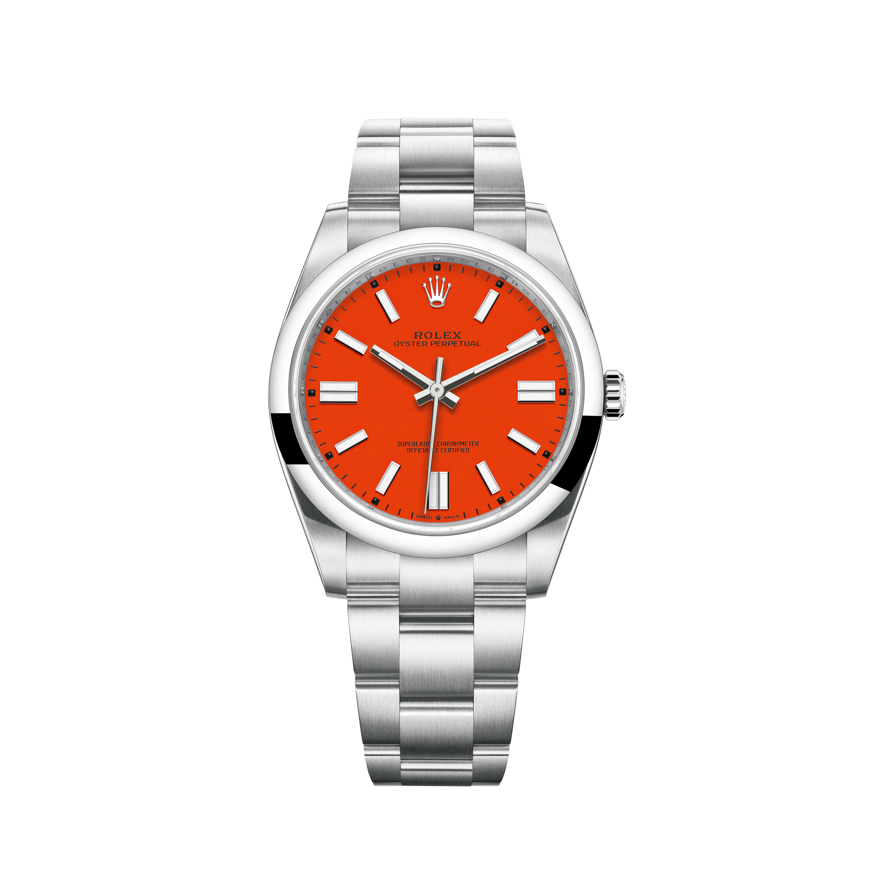 silver rolex red face