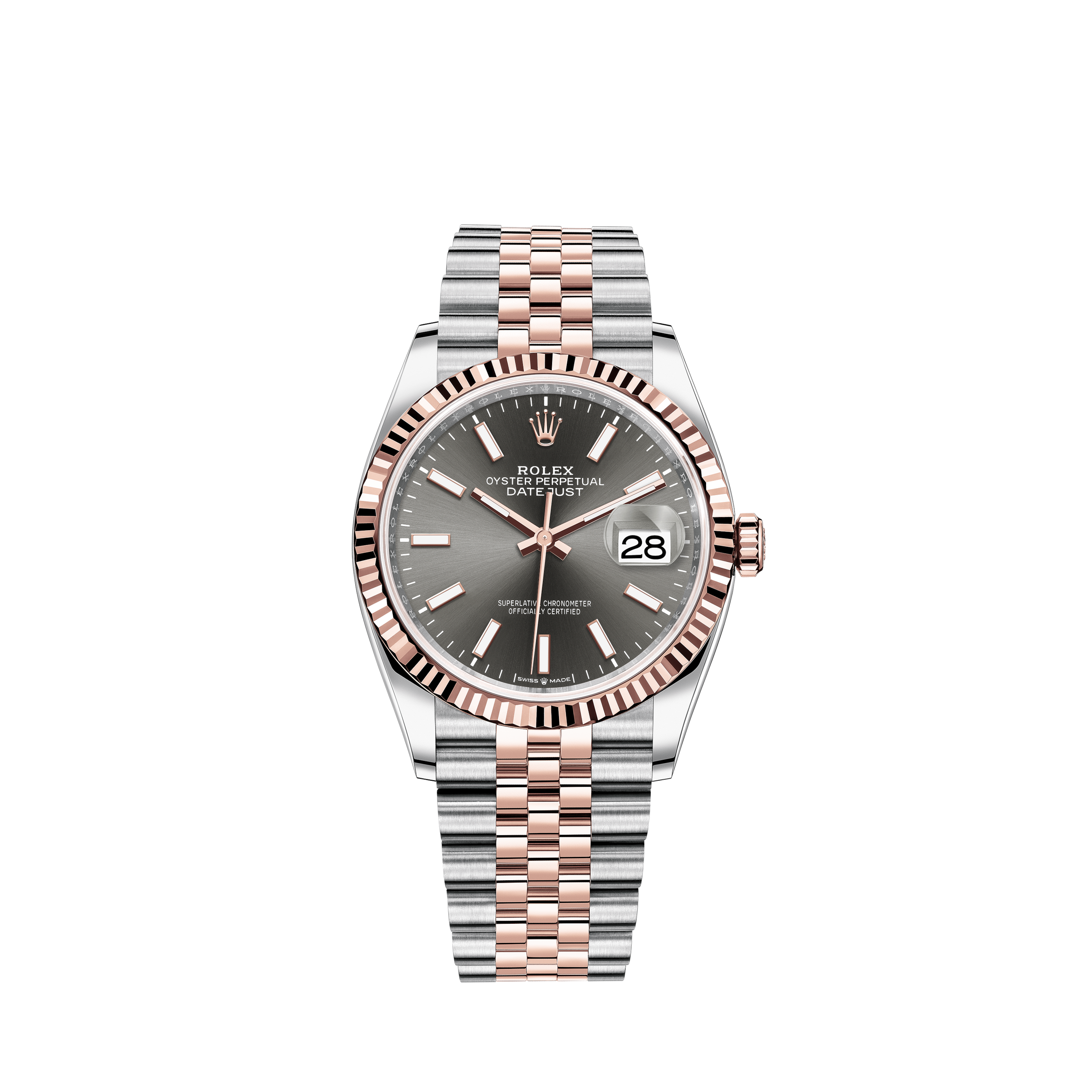 Rolex Datejust Stainless Steel Custom Pink Diamond Dial