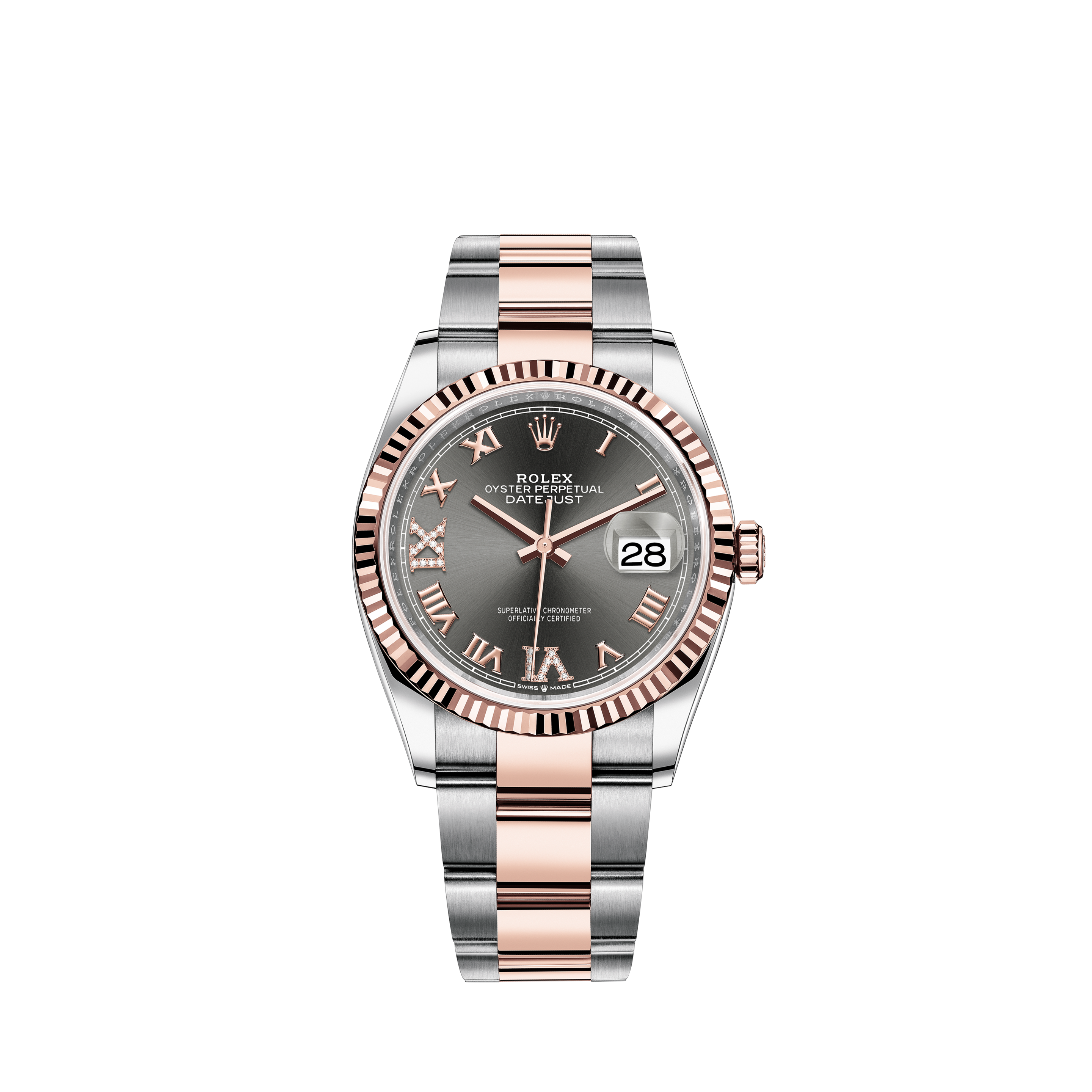 steel and rose gold rolex datejust