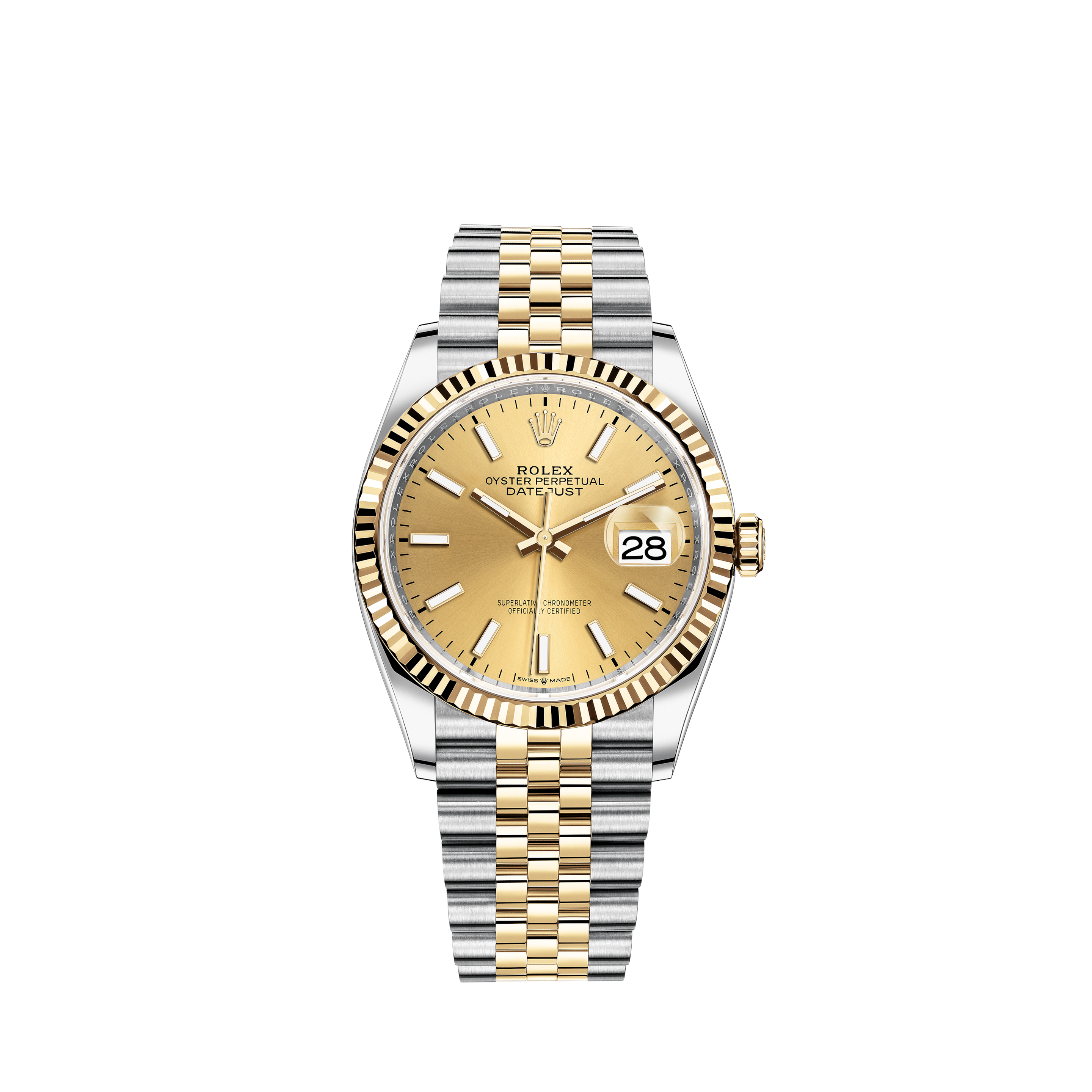 Rolex Datejust 36 Watch: Yellow Rolesor 