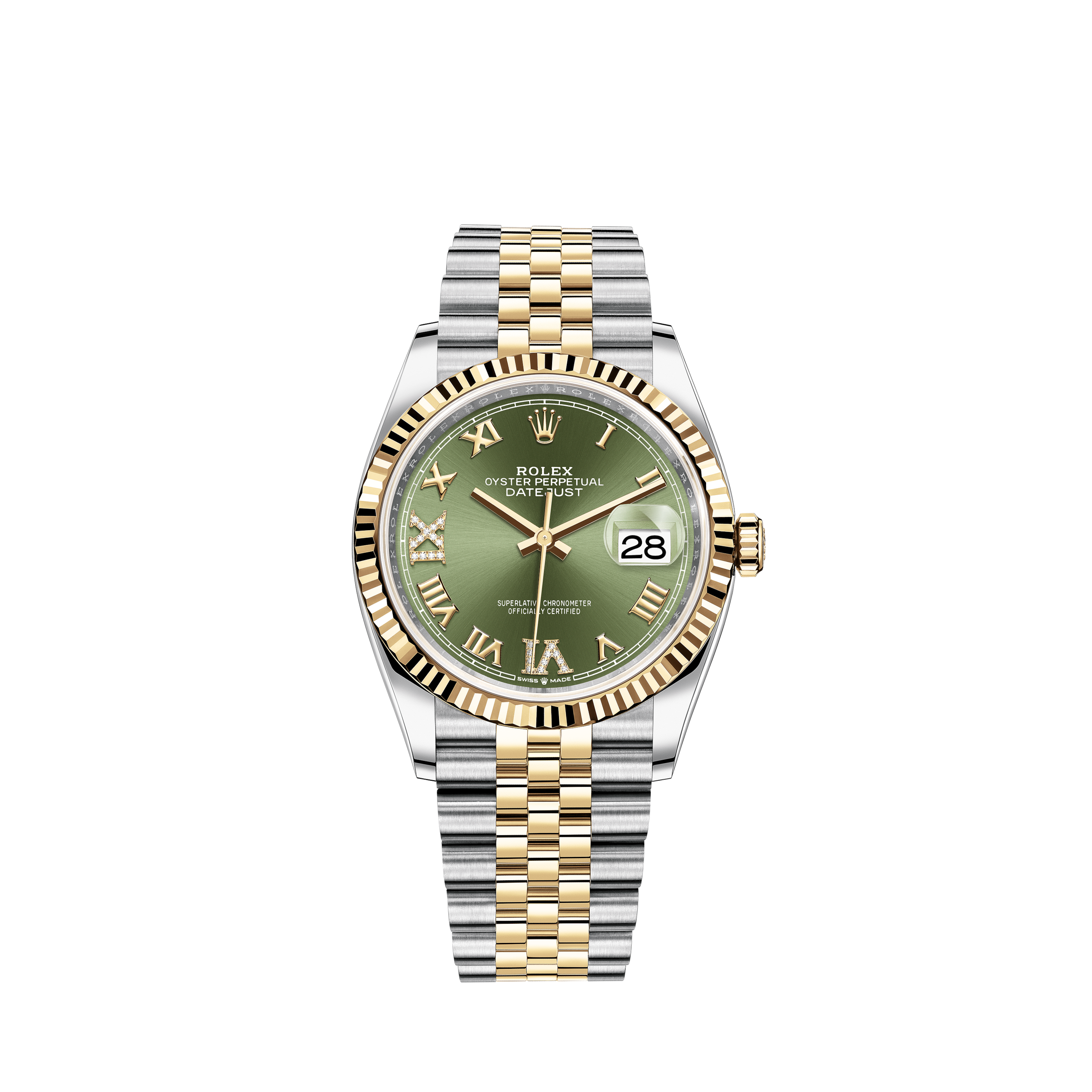 rolex oyster perpetual green gold
