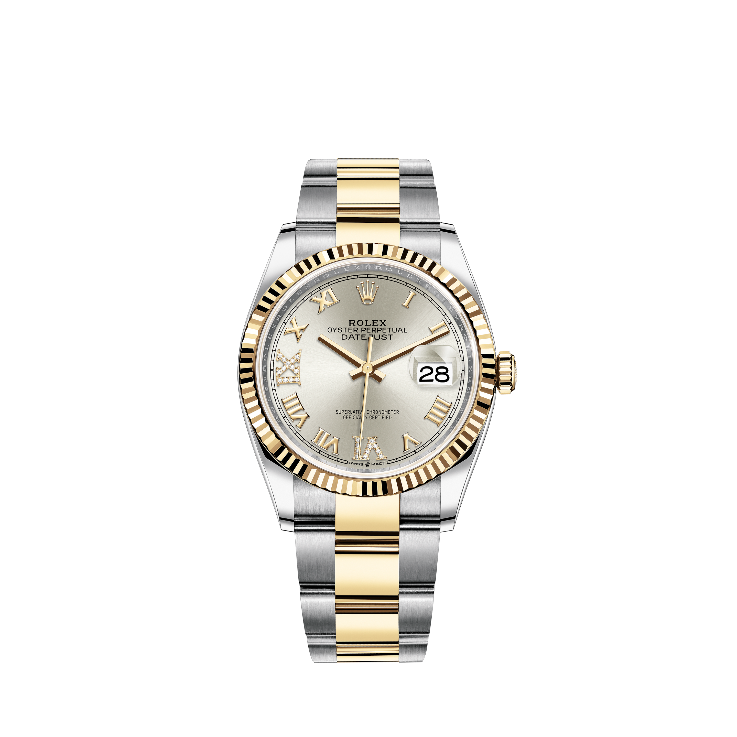 Rolex White Gold Datejust Zebra Diamond Set 116199