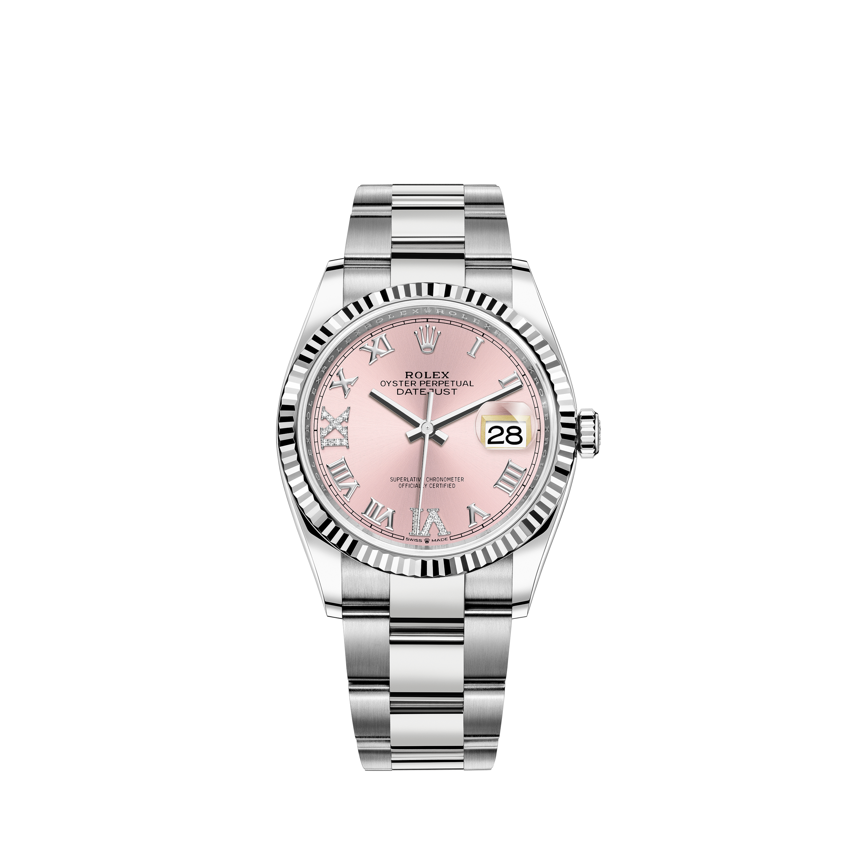 Rolex Datejust 36 Watch: White Rolesor 