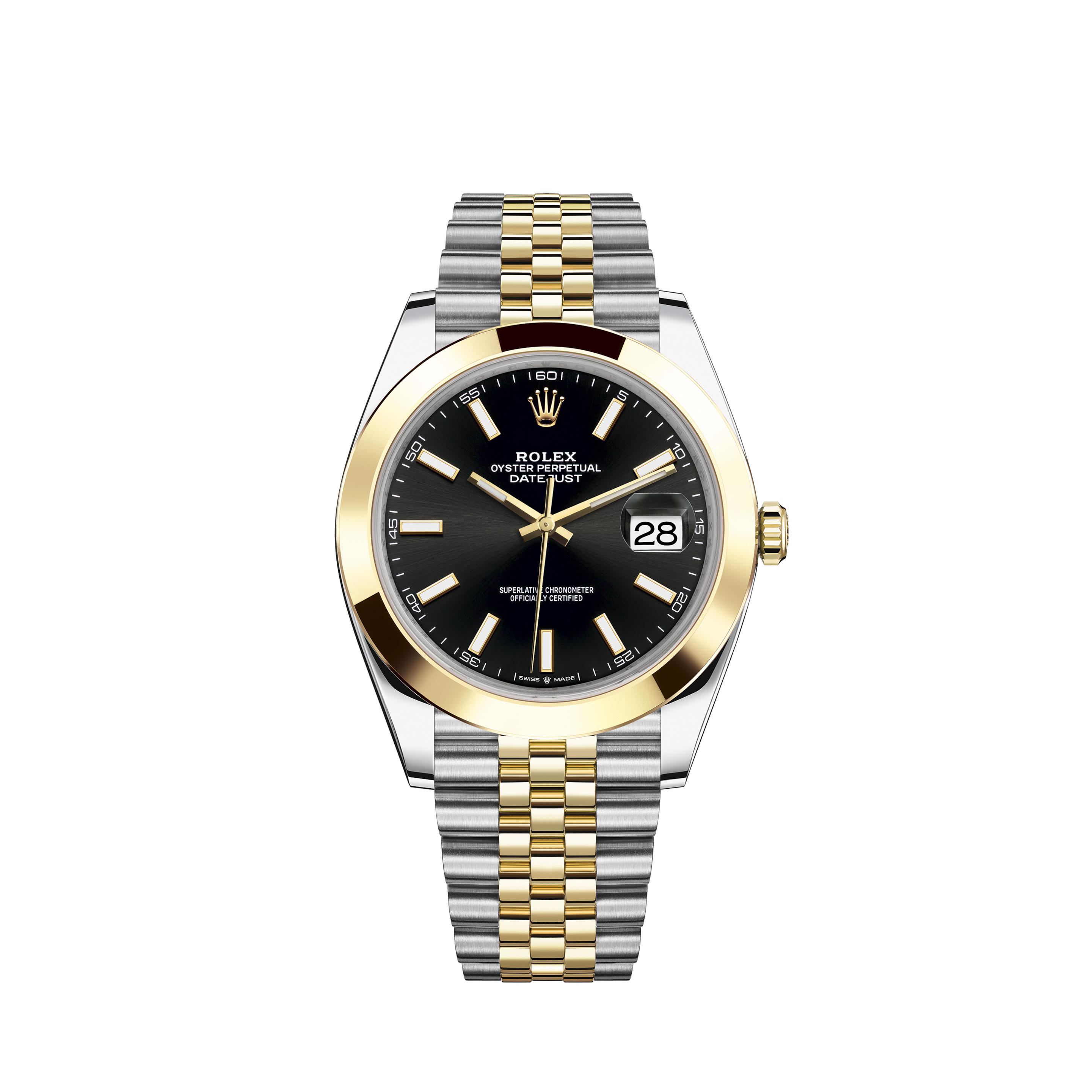 rolex silver and gold datejust
