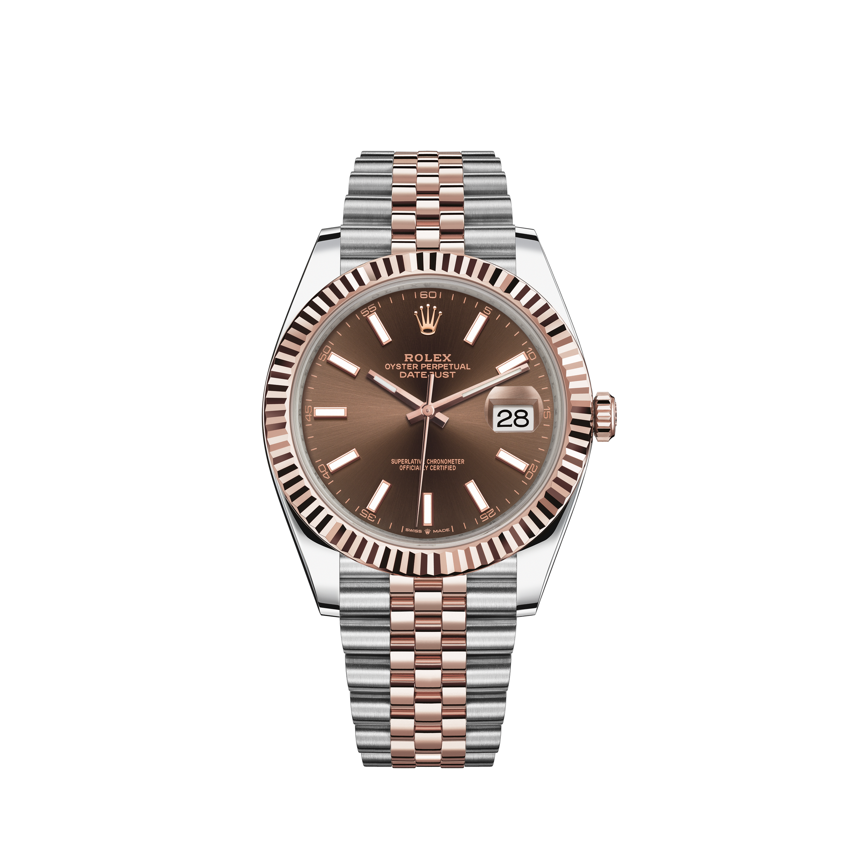 rolex datejust 41 rose gold and steel