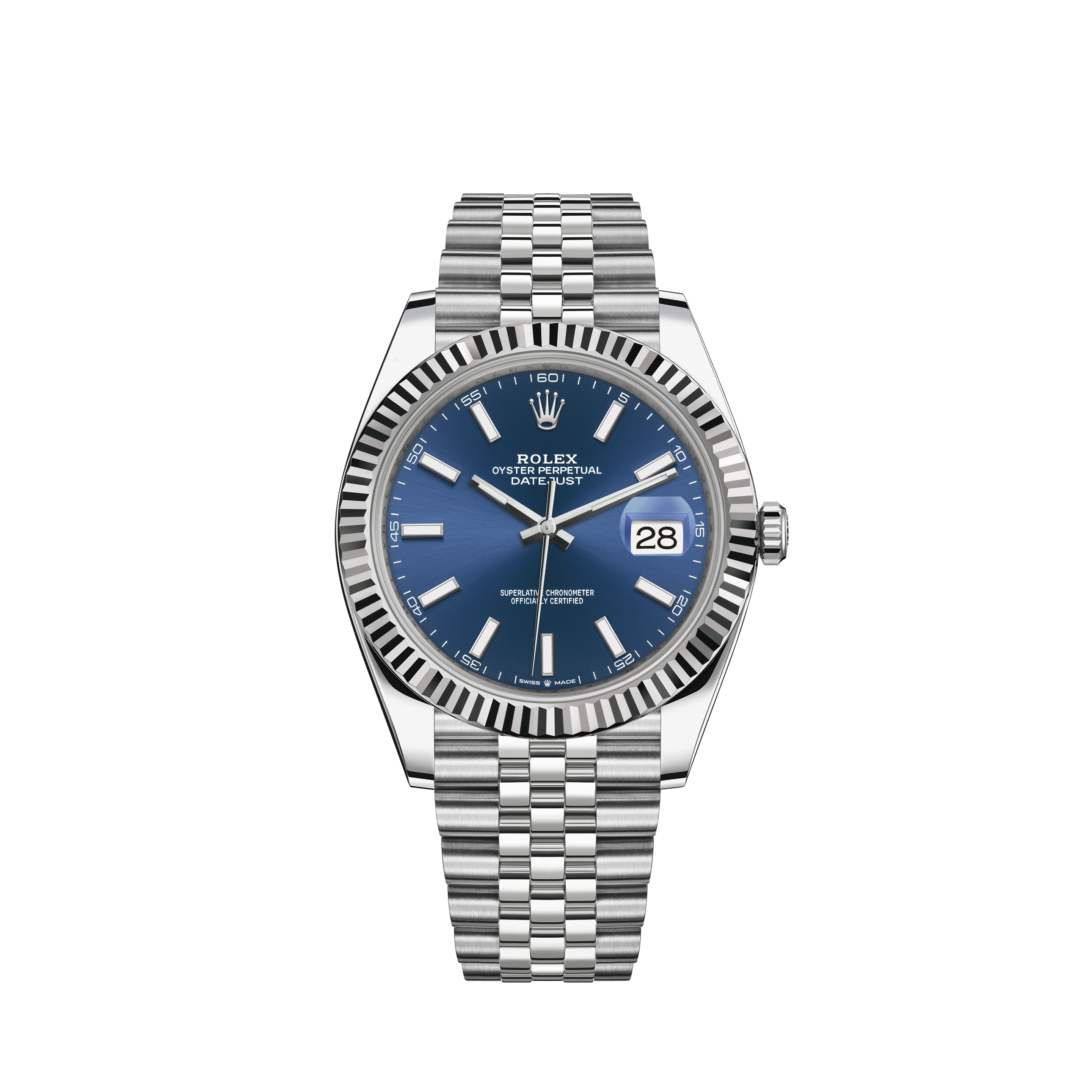 date just blue dial
