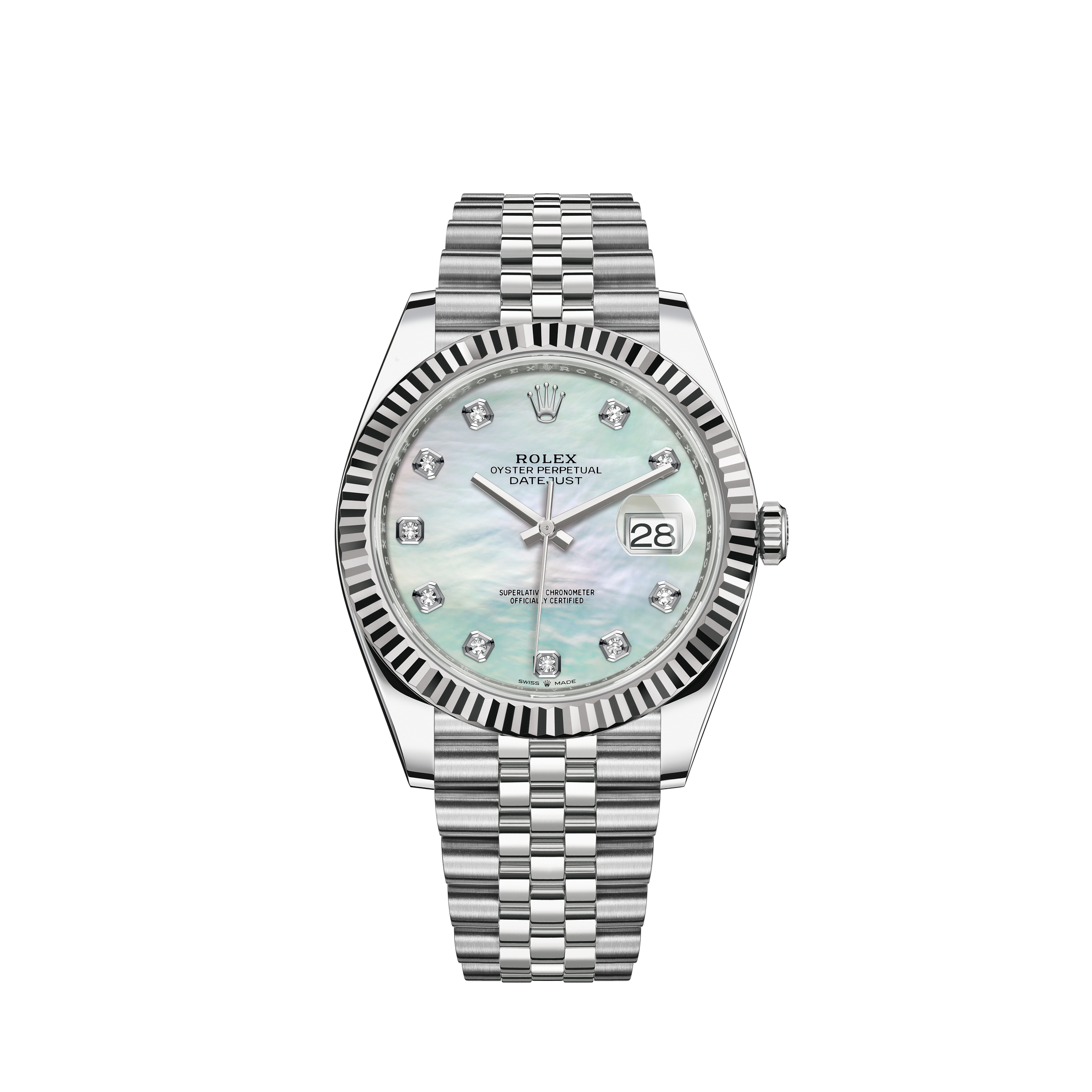 datejust 41 white face