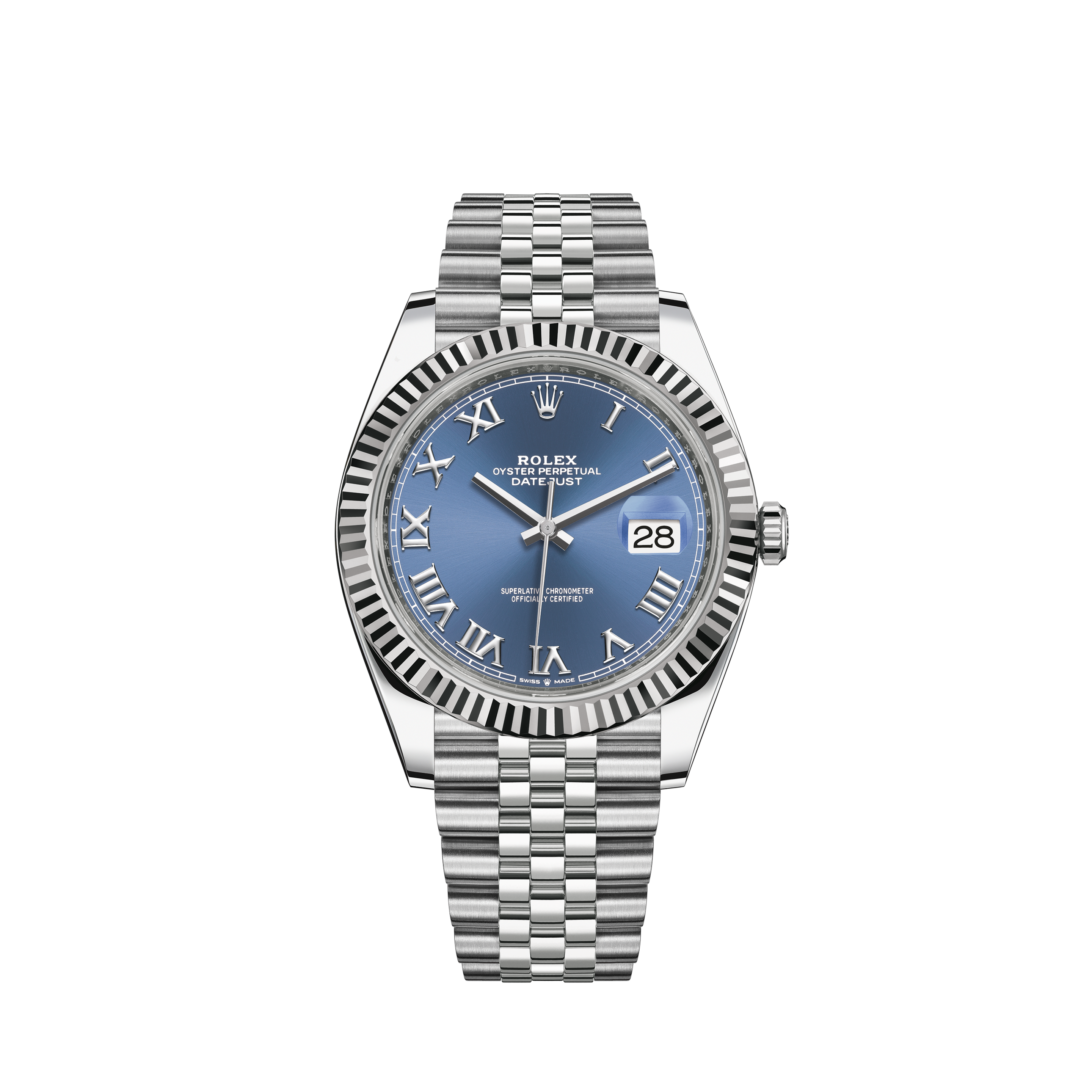 Rolex Model 116200 Datejust Watch Custom Silver Diamond Dial & Diamond Bezel