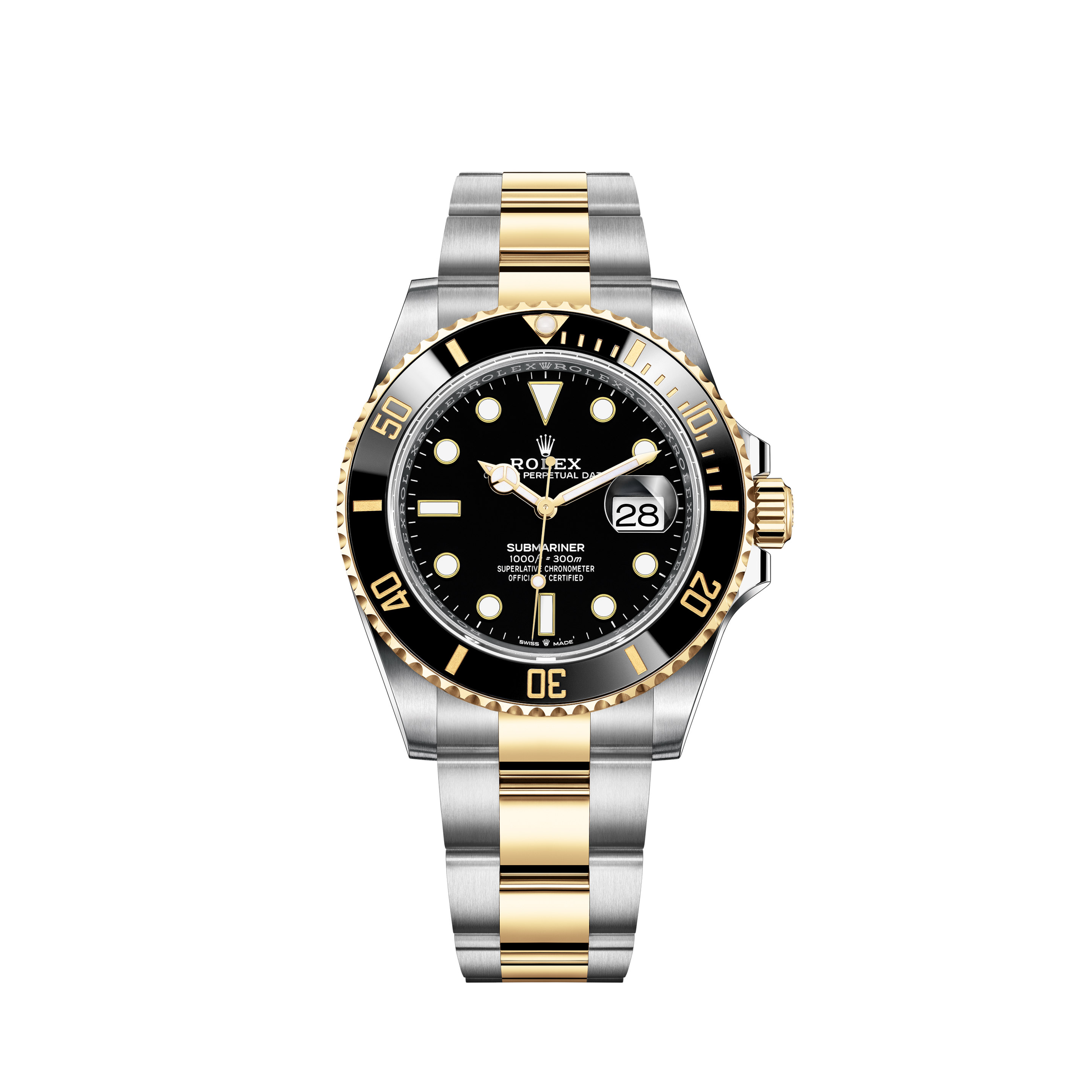 rolex submariner steel gold black dial