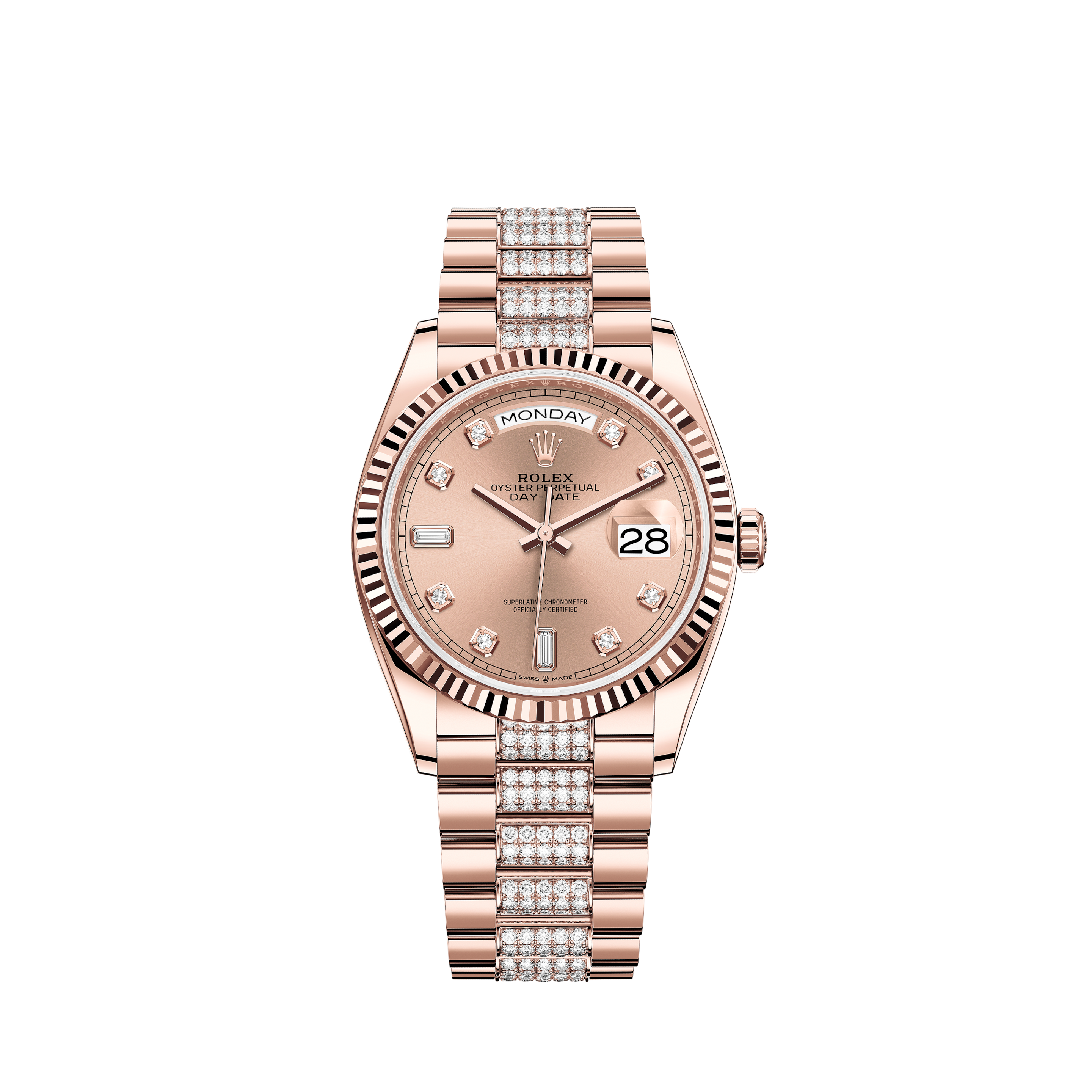 Rolex DateJust Turn-O-Graph 116261 Rose Gold Two Tone Silver 36mm Jubilee Watch