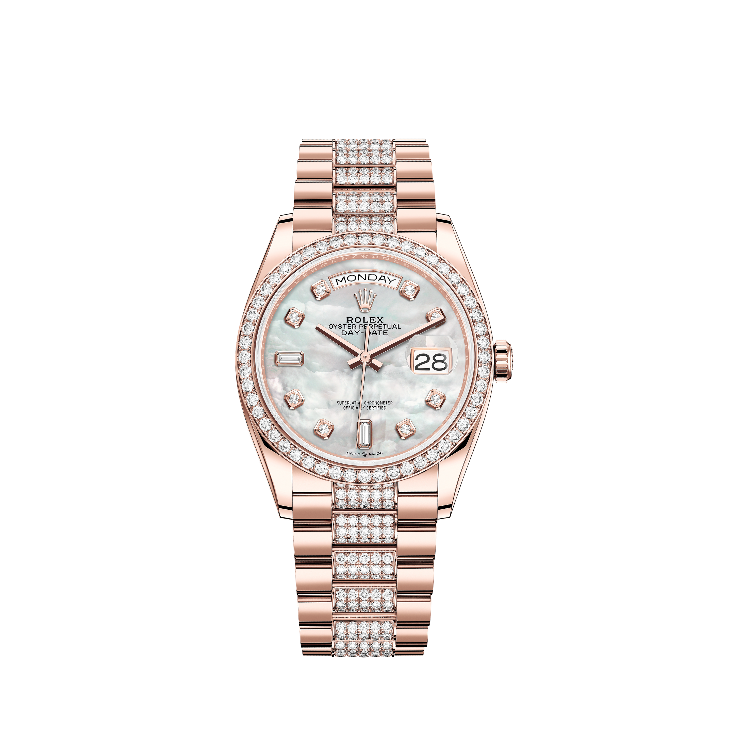 Rolex Mens Rolex Datejust Black Diamond 1.60 Ct Bezel 18k White Gold Steel Watch