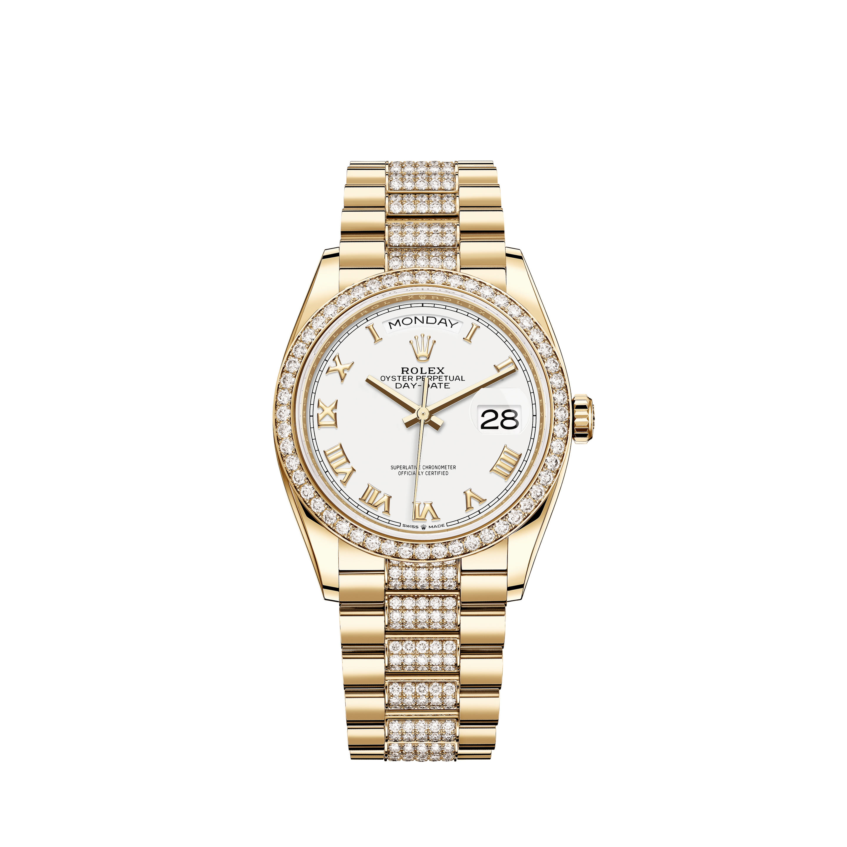 Rolex DateJust Midsize 178274 Black Roman Numeral Dial in Stainless Steel & 18k White Gold