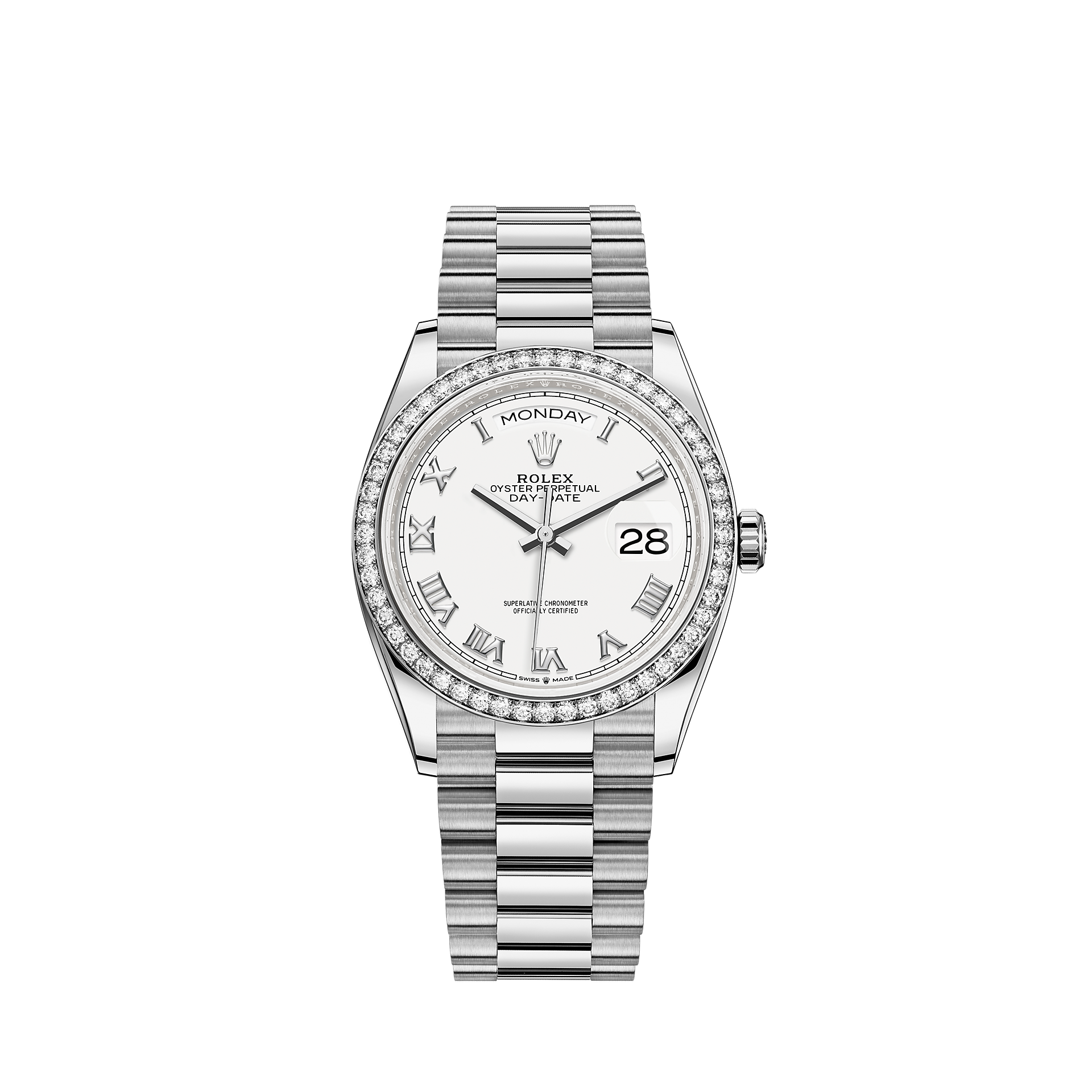 Jam tangan Rolex  Day Date 36 Emas putih 18 karat 