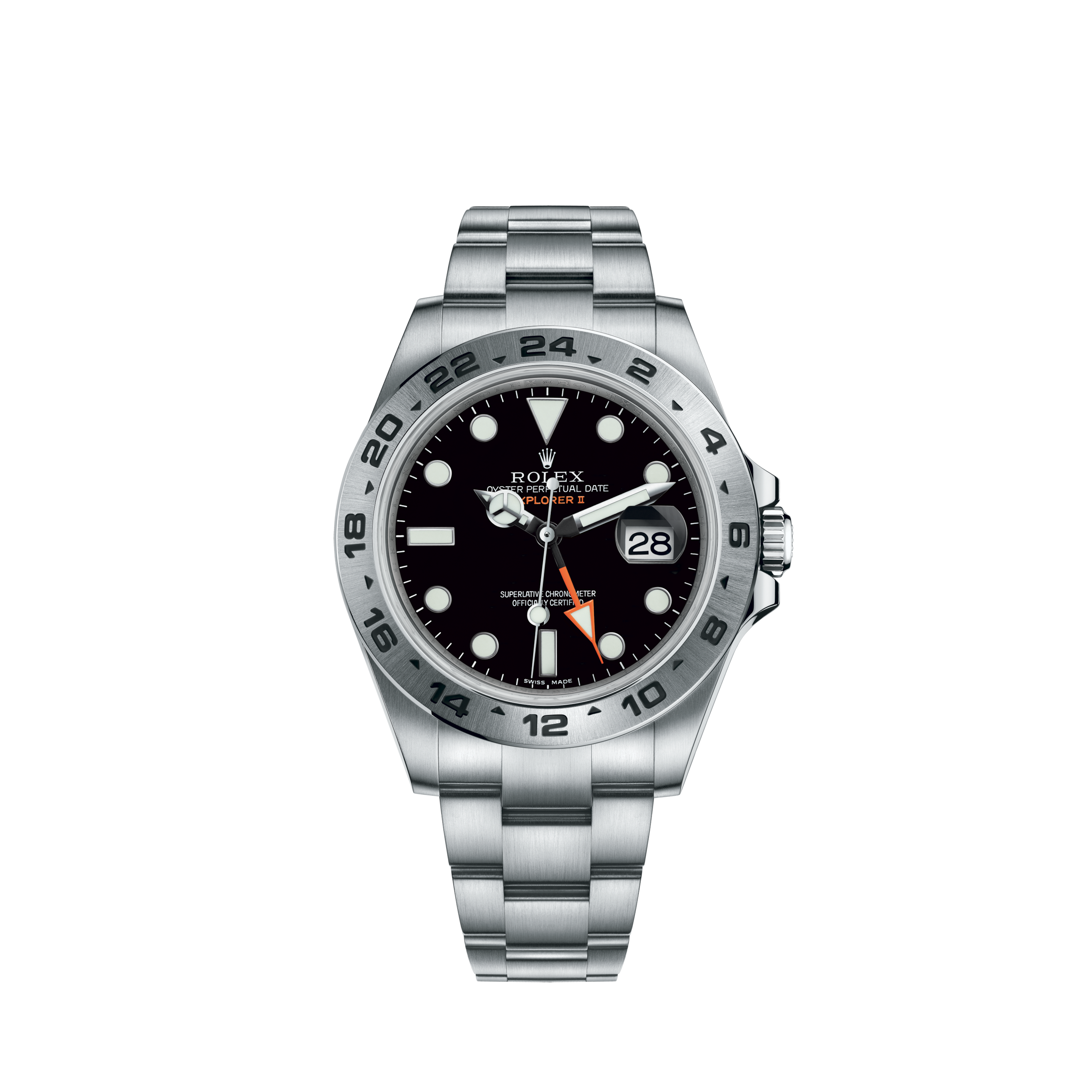 De Rolex Explorer II: Oystersteel-staal 