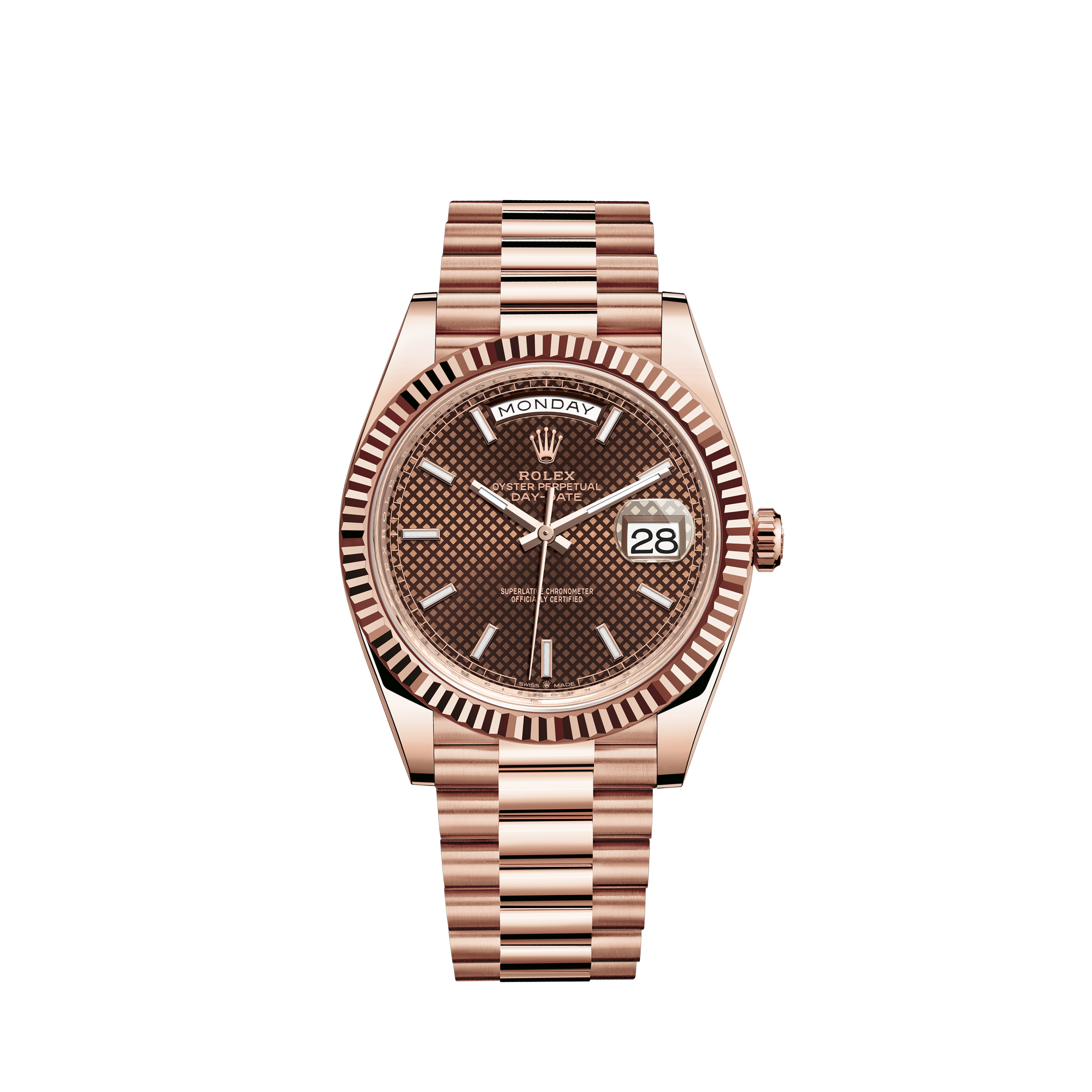 rolex day date chocolate face