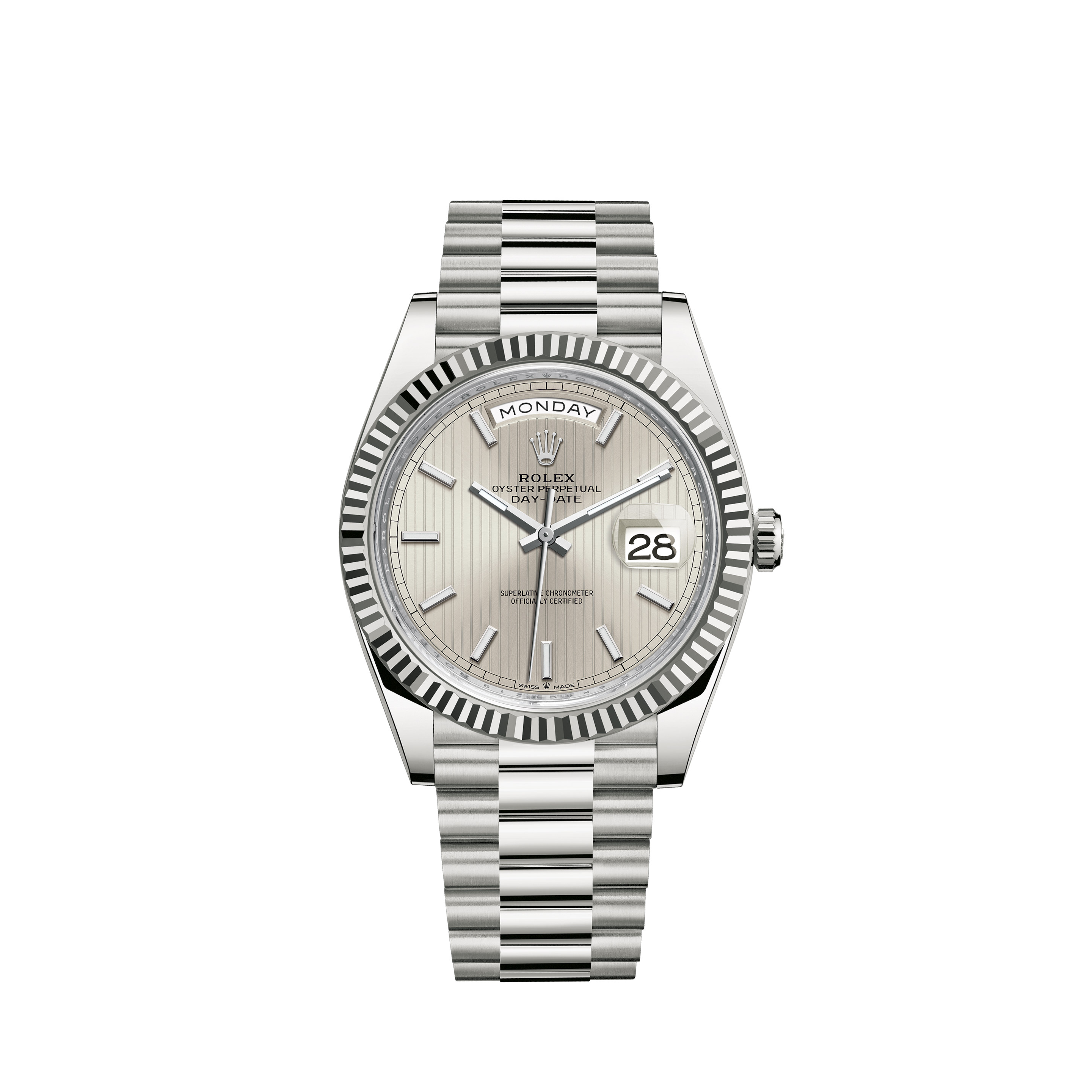 Rolex Day-Date 40 Watch: 18 ct white 