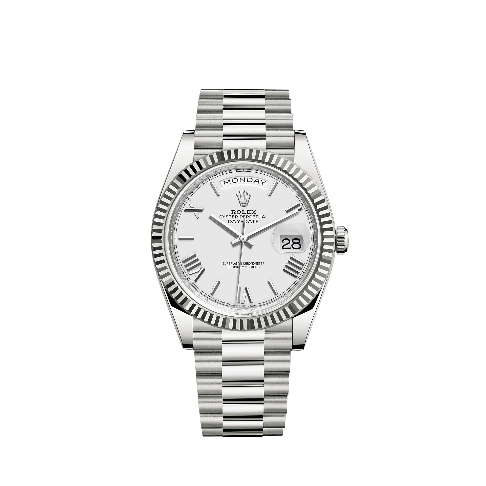 Rolex Day Date 40 Watch 18 Ct White Gold M2239 0046