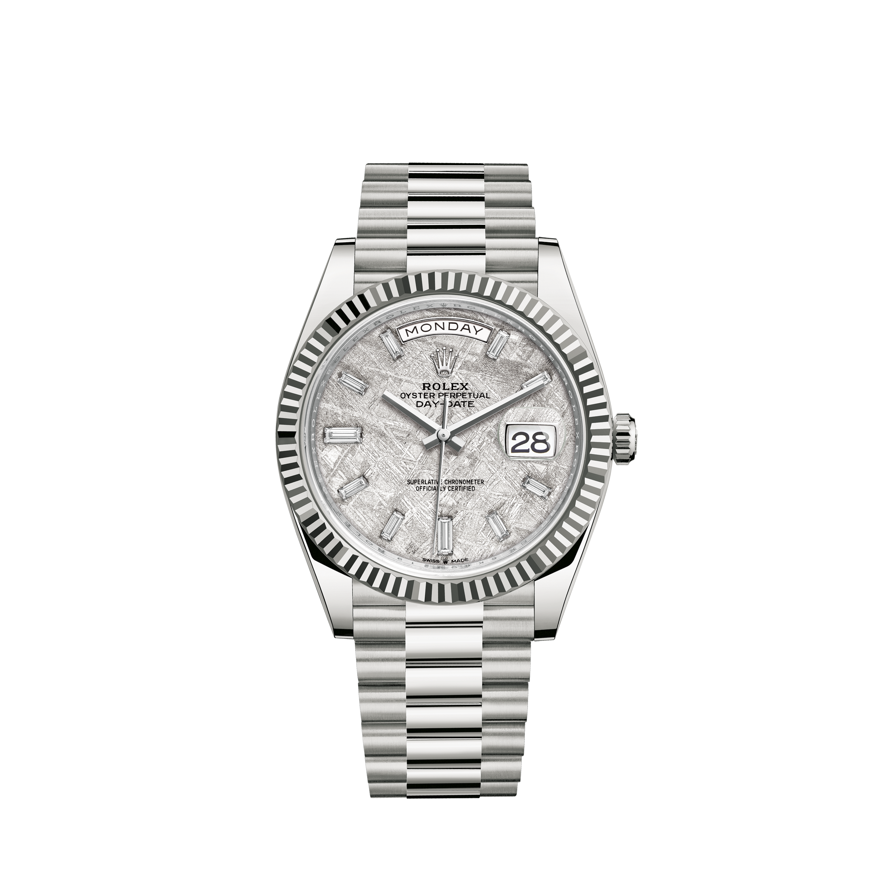 Rolex Day-Date 40 Watch: 18 ct white 